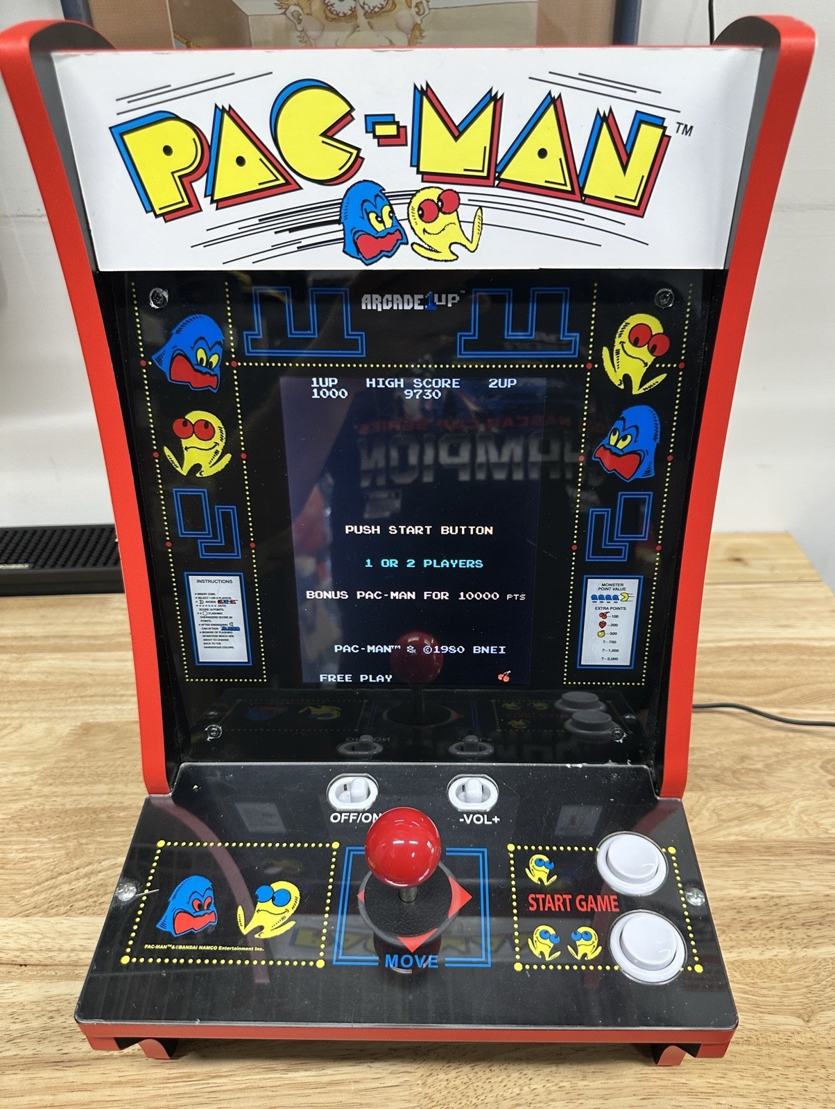 Arcade1Up Pac-Man Countertop Arcade Machine Tested & Working – Retro #7427