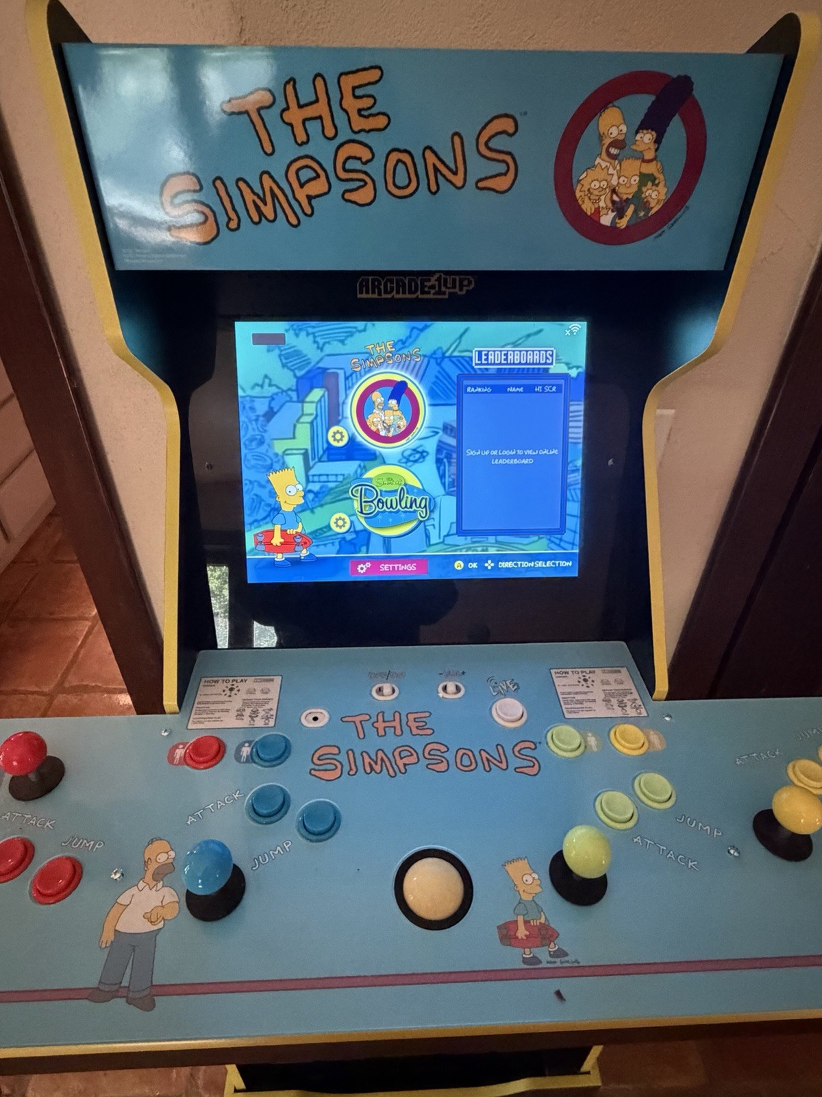 Arcade 1up The Simpsons Arcade With Riser And Stool WORKING GREAT CONDITIONS 🔥