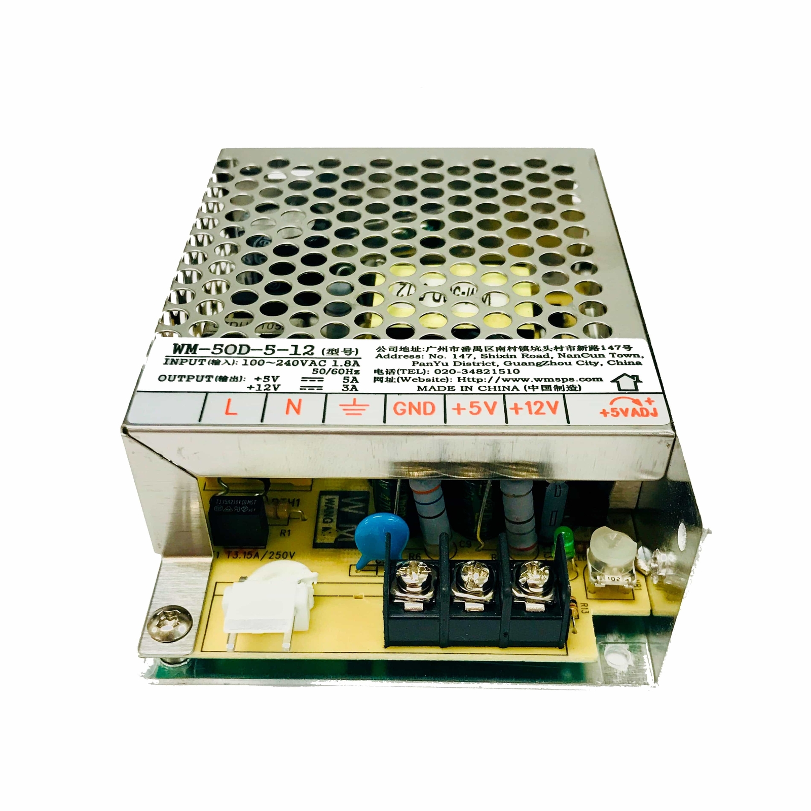 5V/5A 12V/3A Micro Switching Power Supply