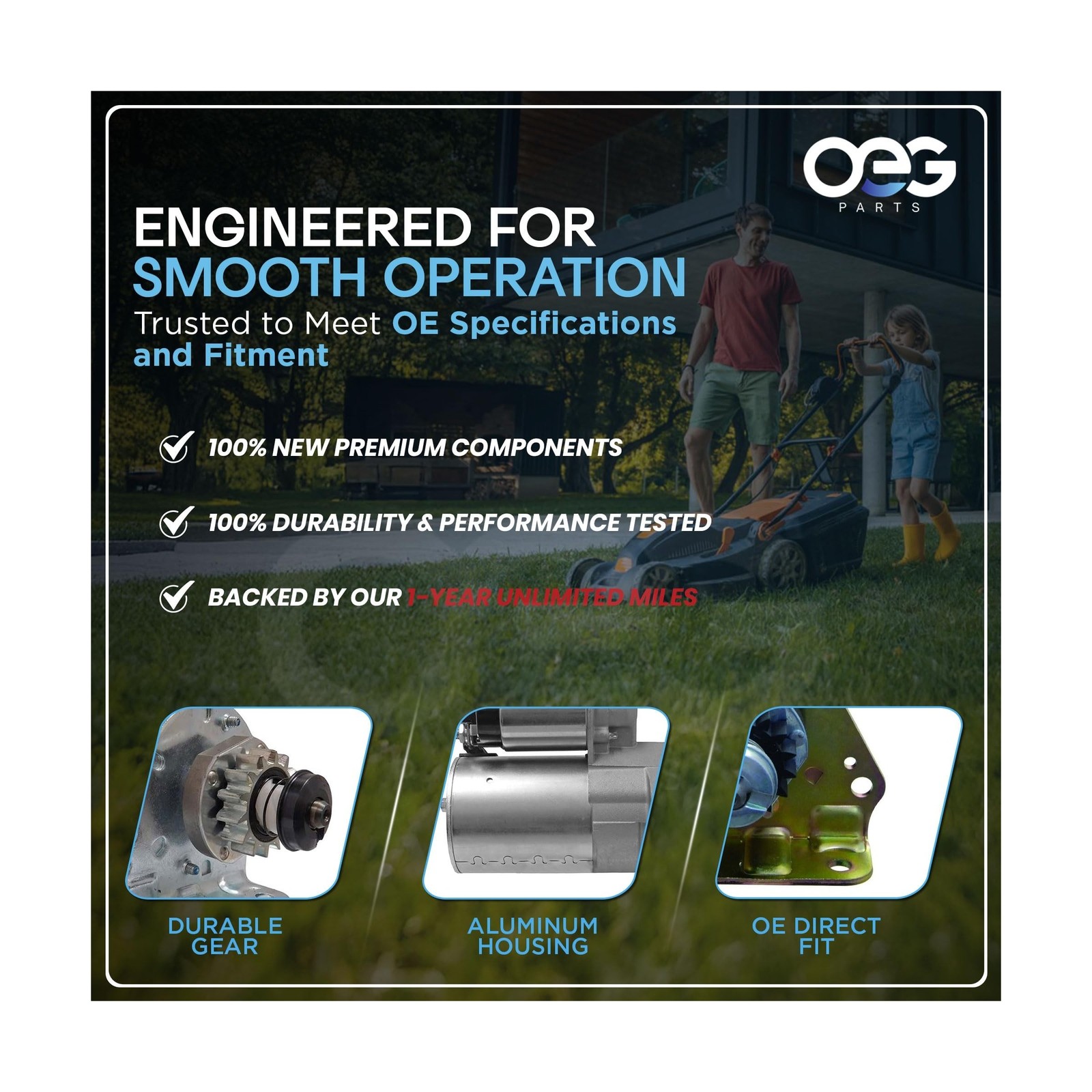 OEG Parts New Starter Compatible with Kohler Engine 15-20HP 12-… FAST USA SHIP