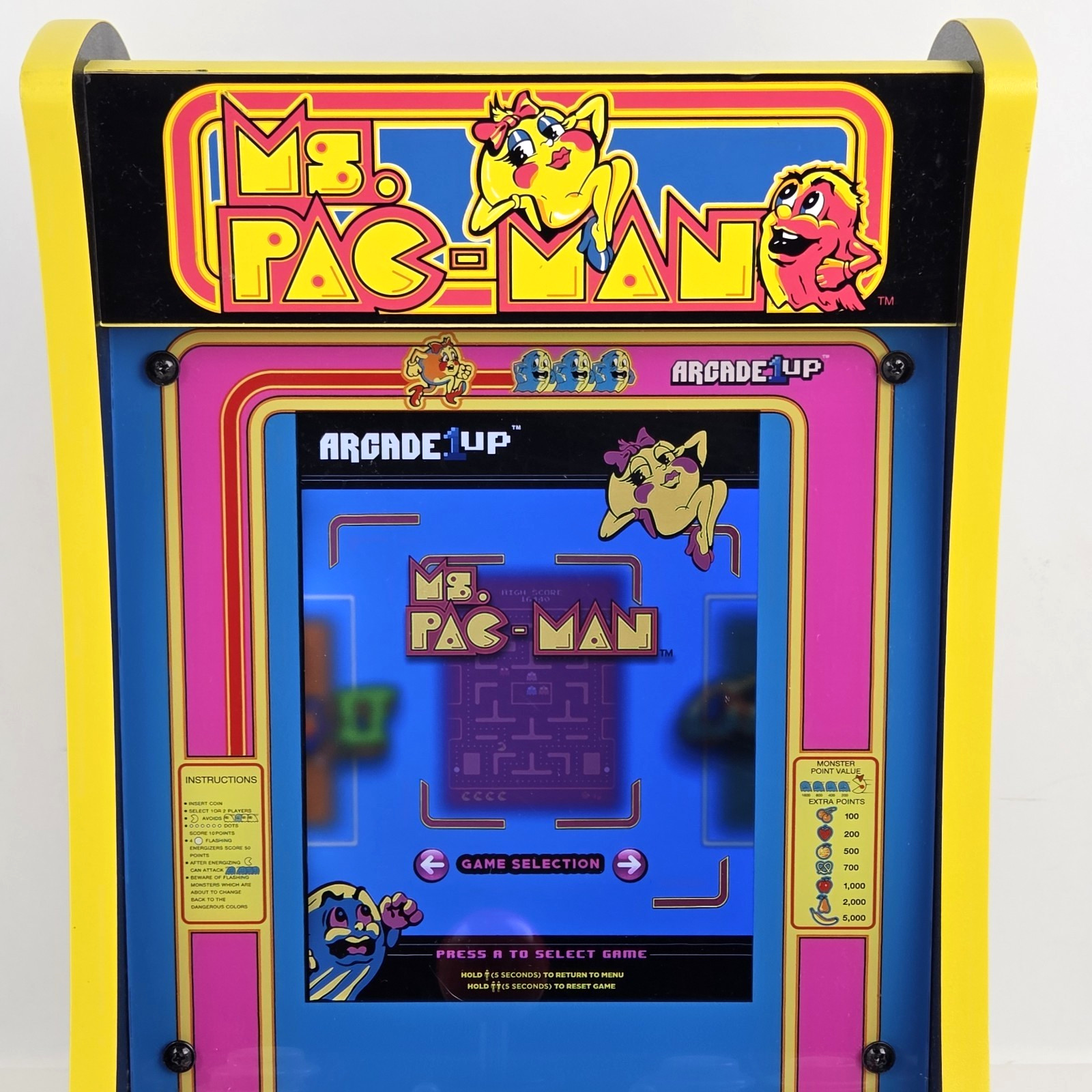 Arcade 1 Up Ms Pacman Dig Dug II Galaga Pacman Plus 8261 Countercade 4 in 1