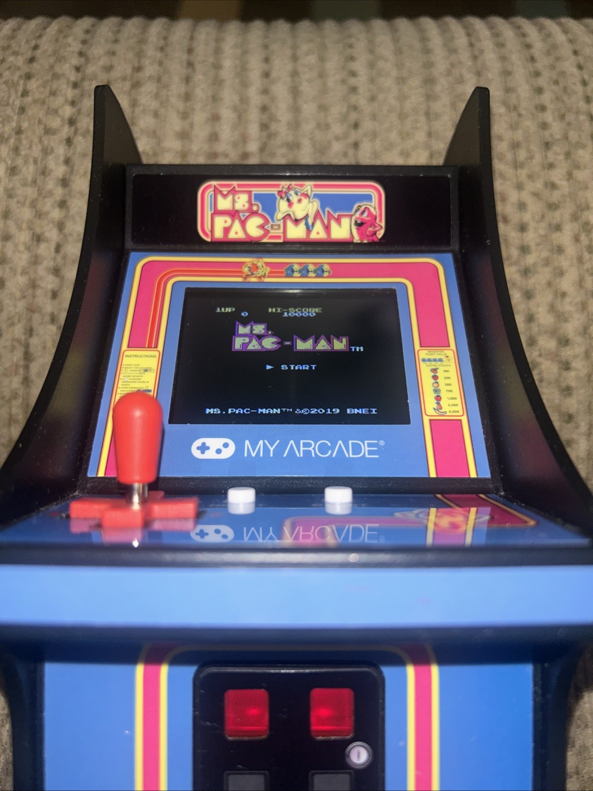 Ms. Pac-Man My Arcade 7” Mini Arcade Machine Video Game Bandai Namco – Working