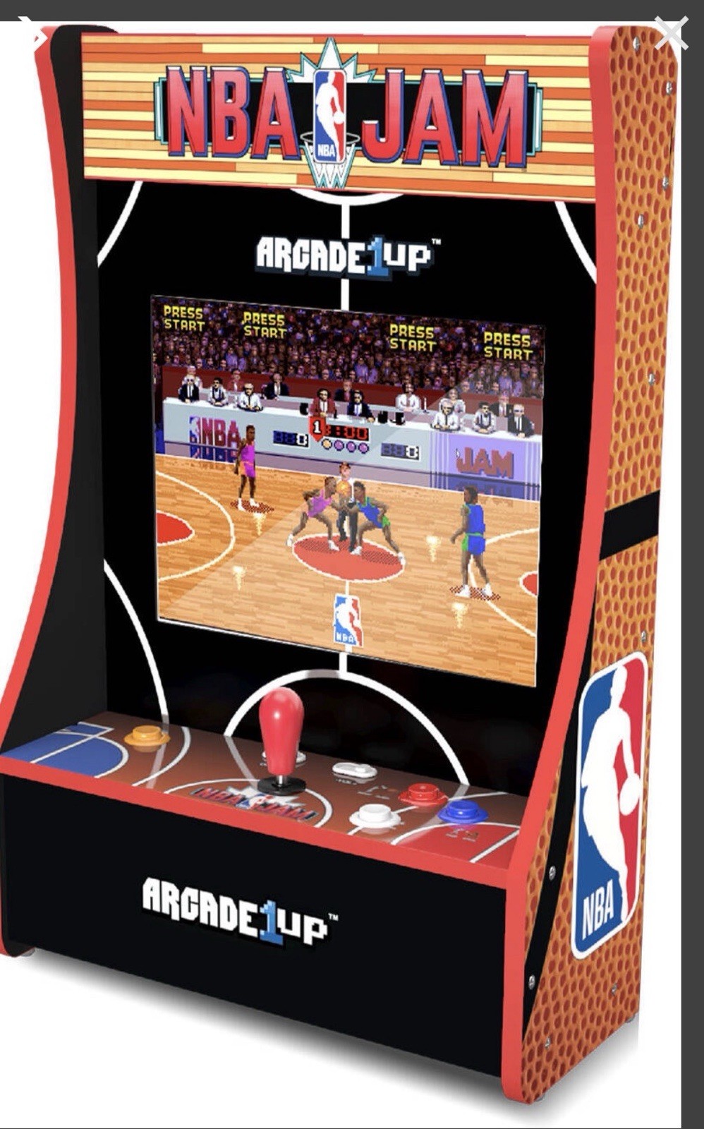 Arcade1Up NBA Jam Partycade Retro Console, 17″ LCD Screen, Clear Deck Protector,