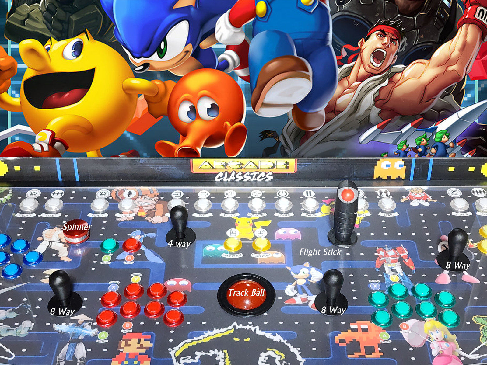 43″ 4K Multicade Upright 4-Player Arcade Game