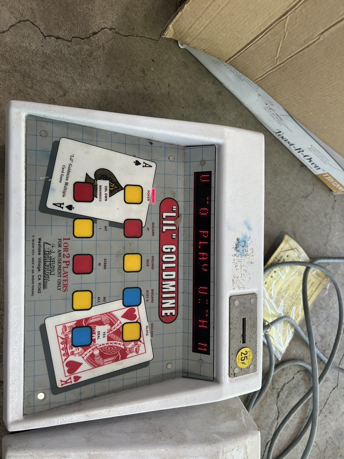 LIL GOLDMINE Bartop Poker Play Computer SUPER RARE J. Nelson Technology