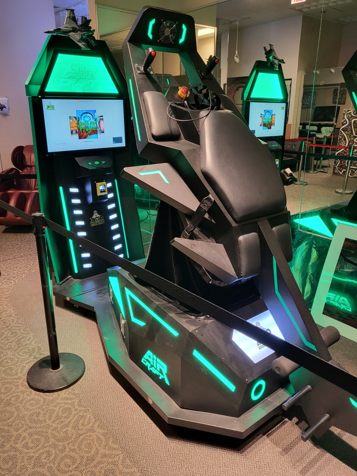 Arcade Virtual Reality Motion VR Ride Aircraft Simulator Demo Low Use