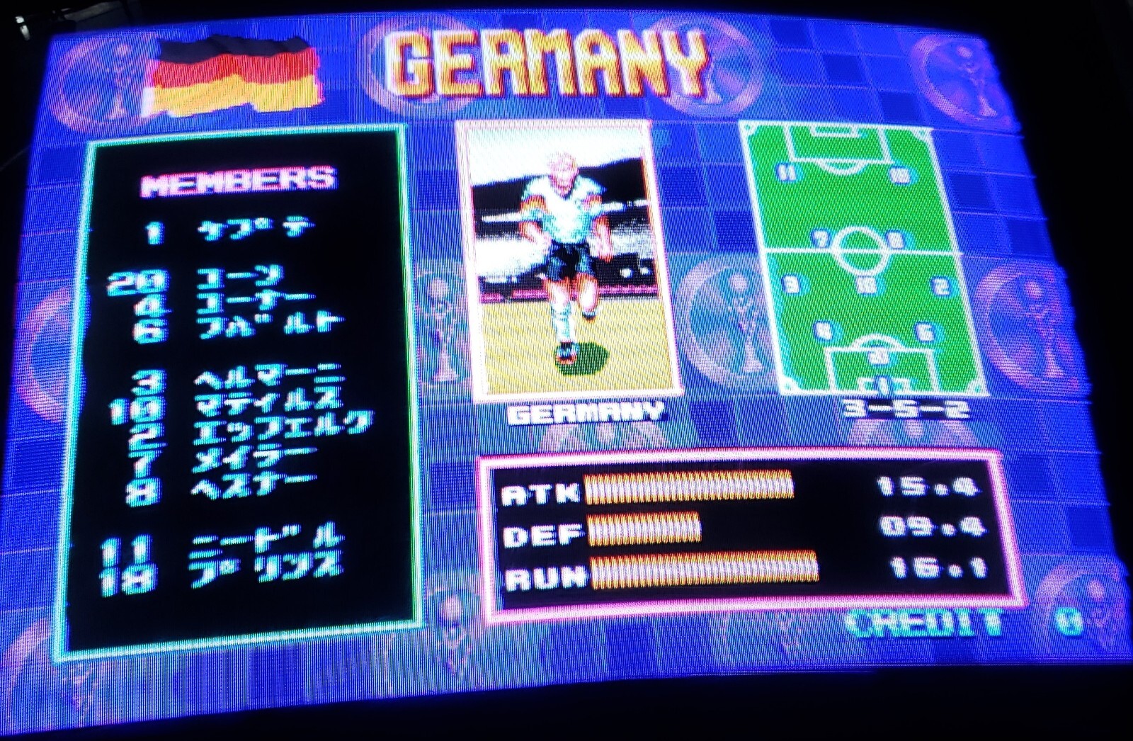 Grand Striker Human Cup Arcade Video Game PCB Human 1993