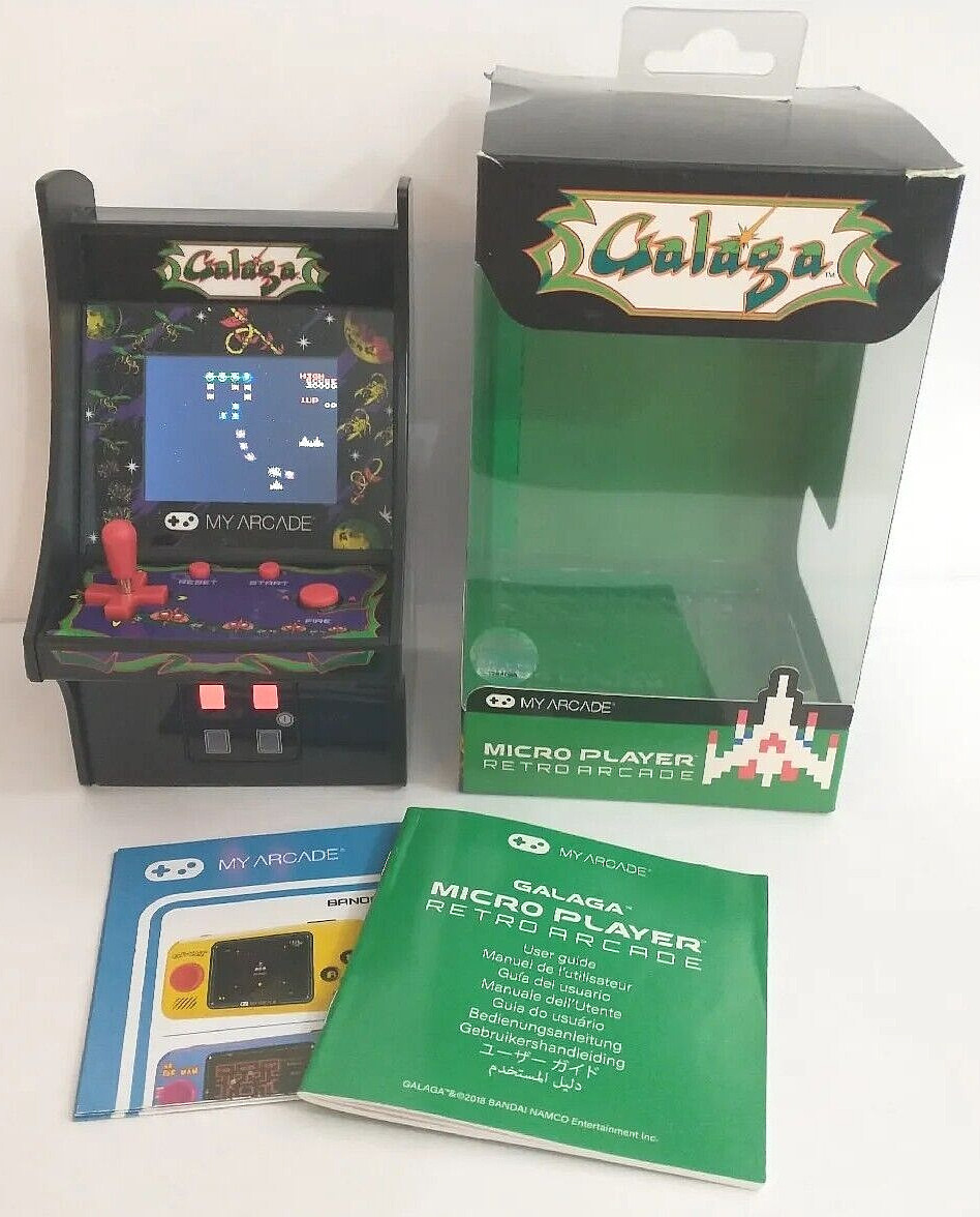My Arcade Official Galaga Micro Player Handheld Retro Video Game Collectible