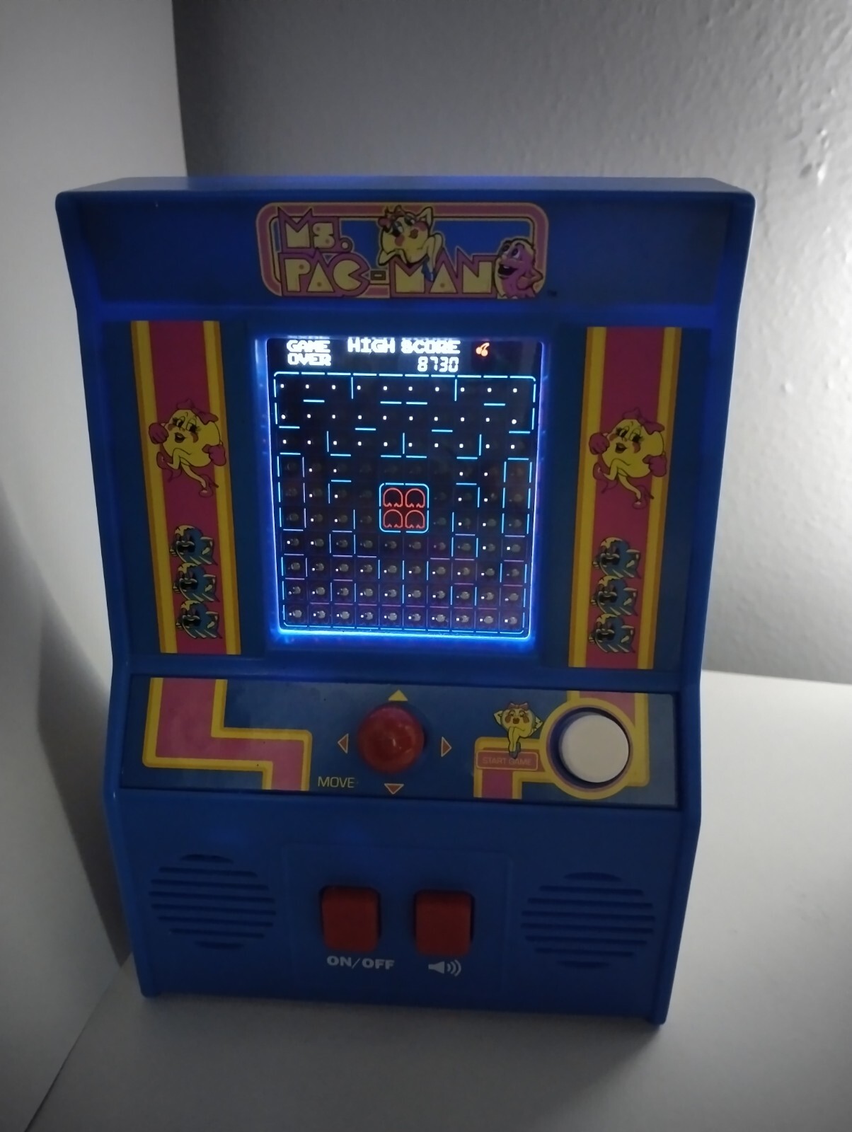 Mrs.Pacman 5 Inch Mini Tested Arcade Game 2018 Bandai Namco entertainment Inc.