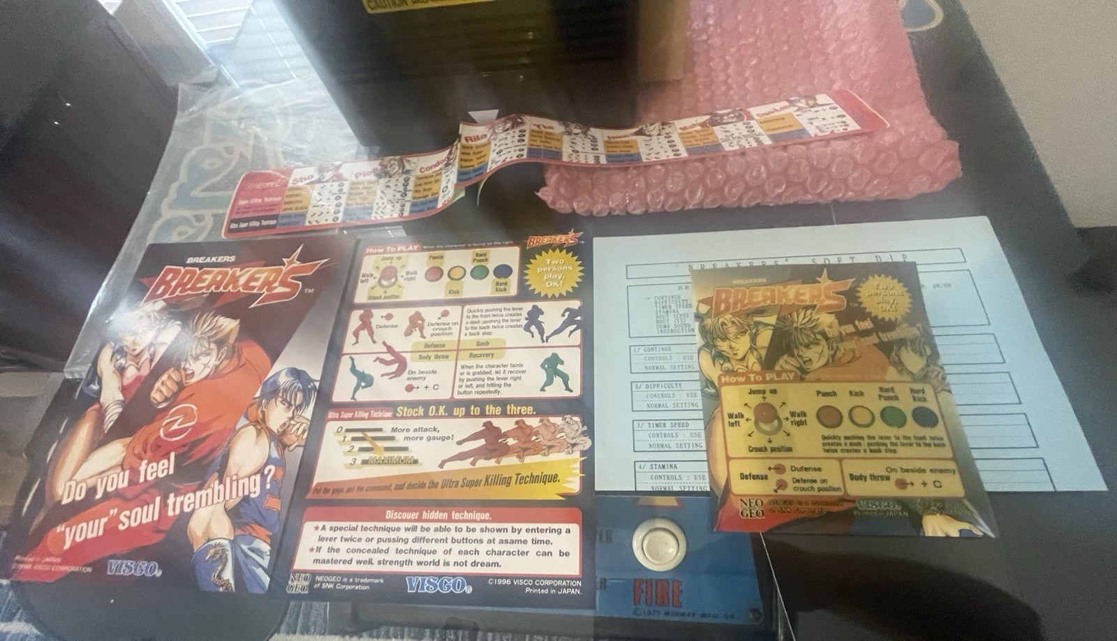 Breakers Neo Geo MVS Arcade Video Game Cartridge Complete Kit SNK 1996