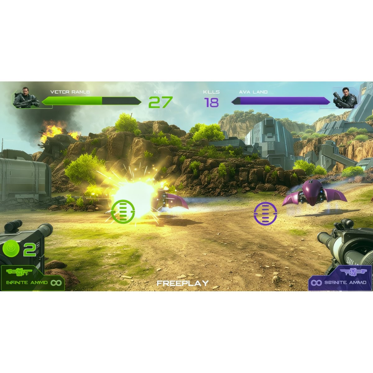Halo: Fireteam Raven 2 Player Tethered Arcade Gun Game