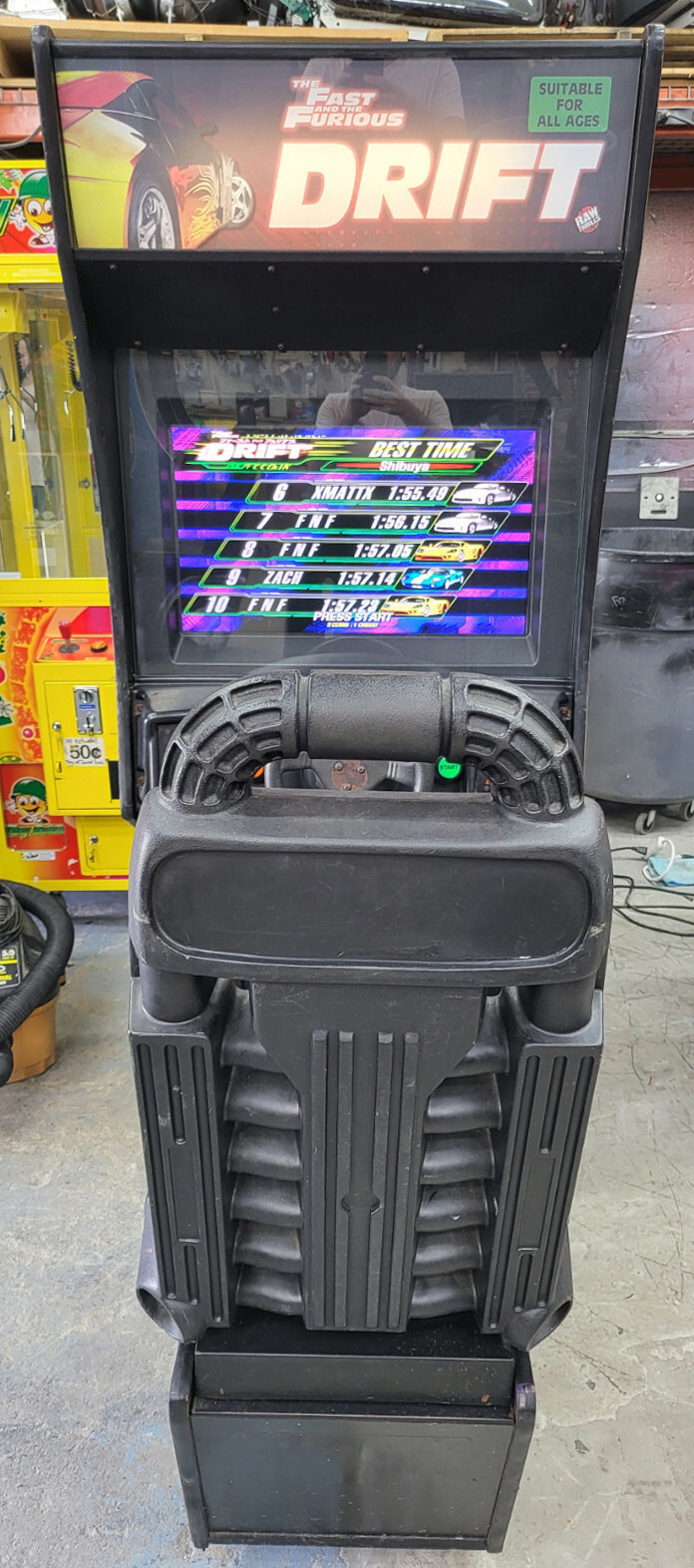 Fast and Furious DRIFT Sit Down Arcade Driving Video Game Machine – 25″ LCD