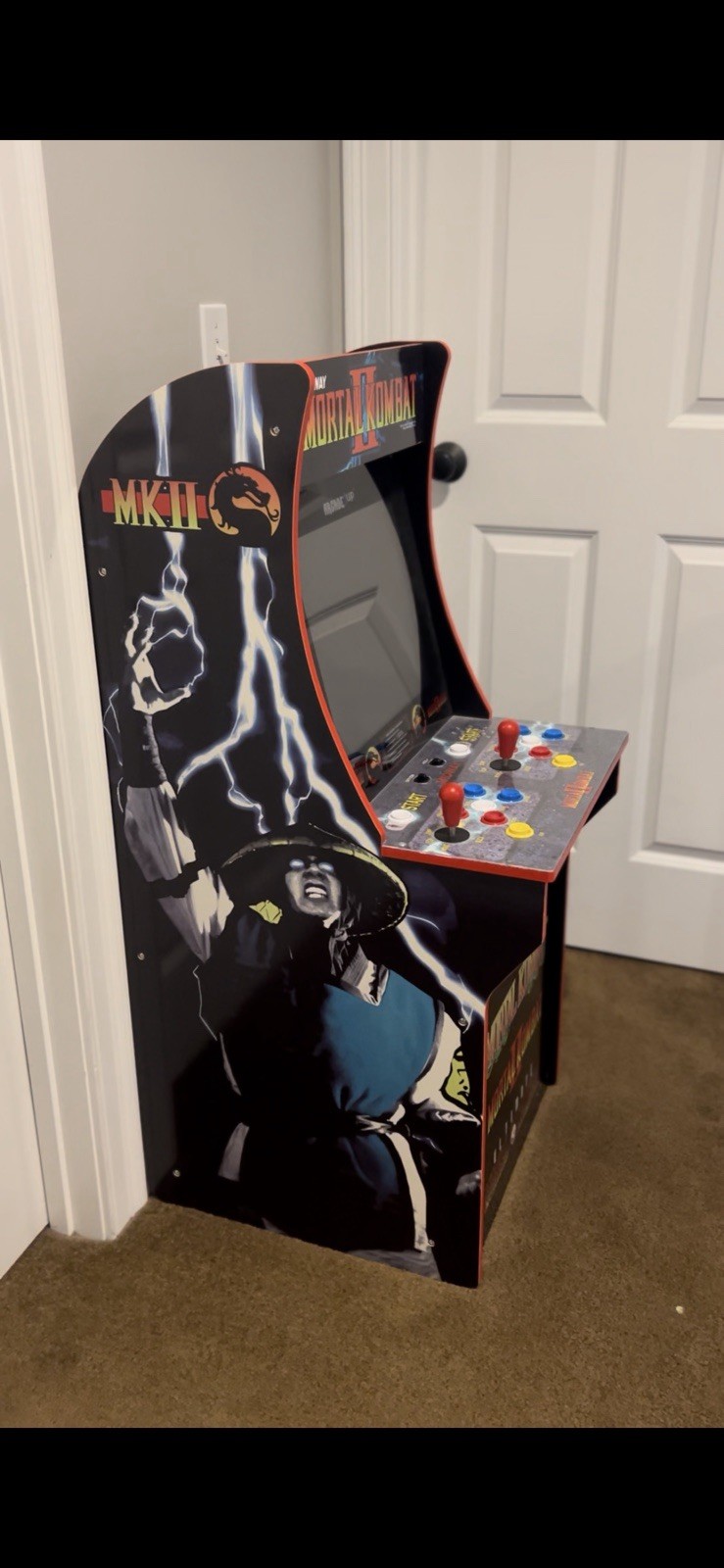 Mortal Kombat II Deluxe Arcade Machine Authentic Gaming Compact Design 68 lbs.