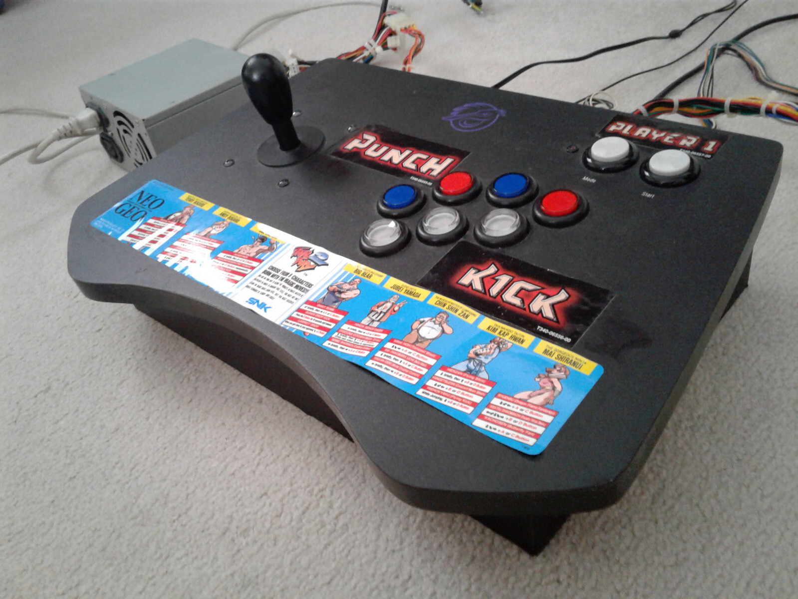 Used, custom built JAMMA arcade supergun for PCB boards – home arcade system
