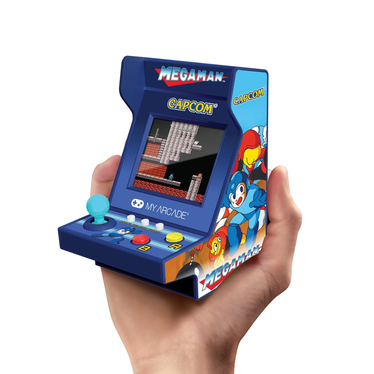Mega-Man Pico Player: 3.7″ Portable Arcade with 6 Retro Games and Color Display