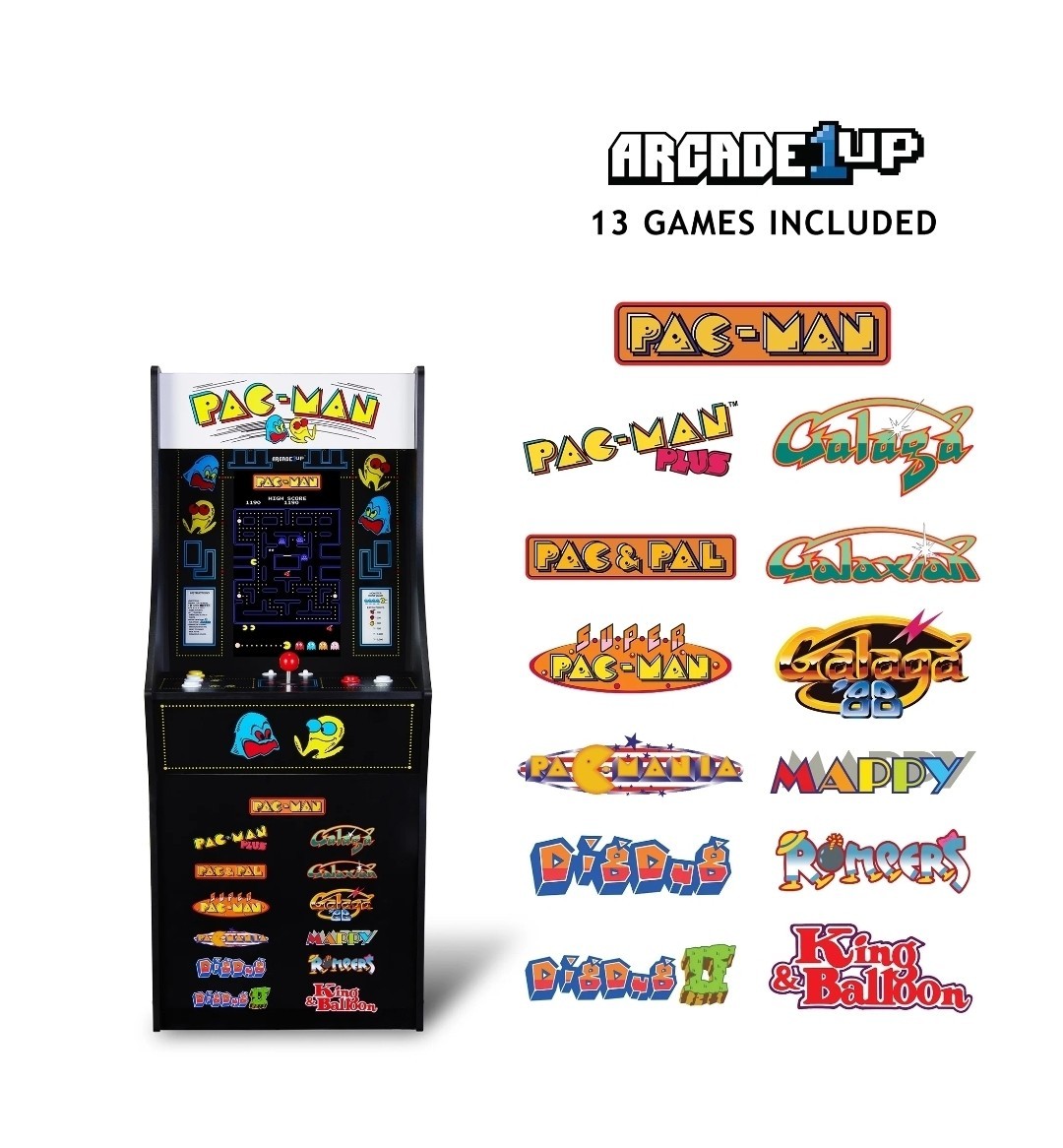 Arcade1Up PAC – MAN Classic SE Arcade Machine – 4 – Foot Cabinet, 13 Games