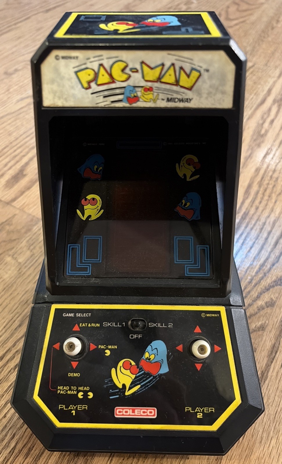 Vintage Coleco Pac-Man Tabletop Mini Arcade Game w/ Manual – tested, works