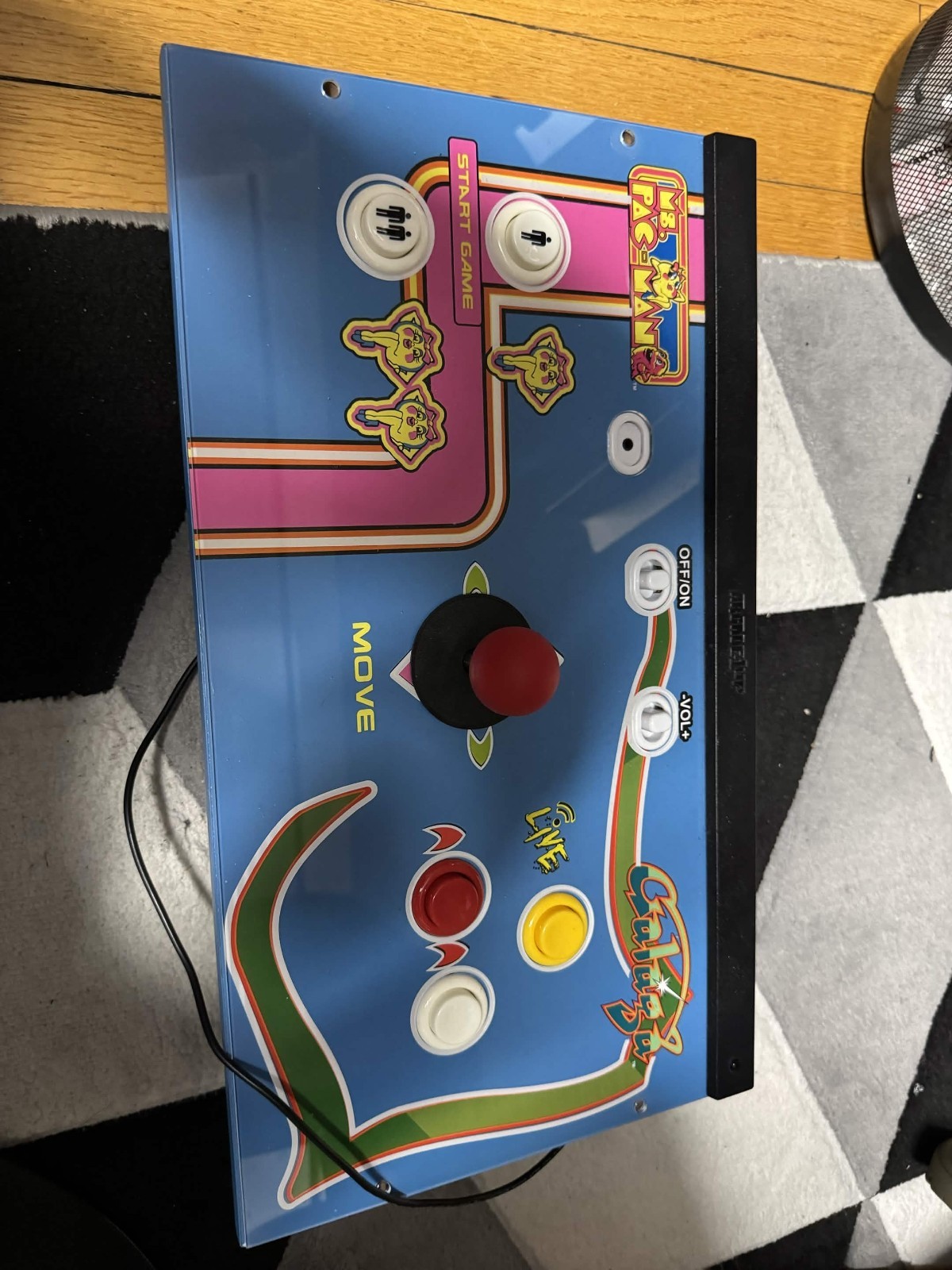 Arcade1Up ms pac-man pacman galaga control deck panel plexiglass arcade 1up