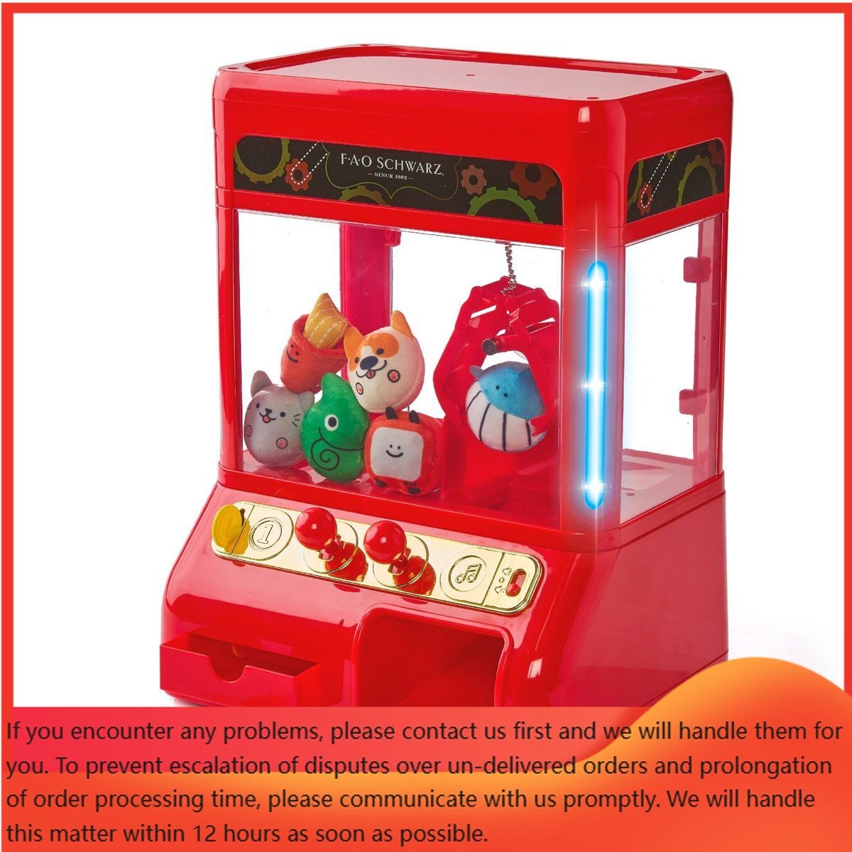 FAO Schwarz Arcade Claw Game with Plush Prizes