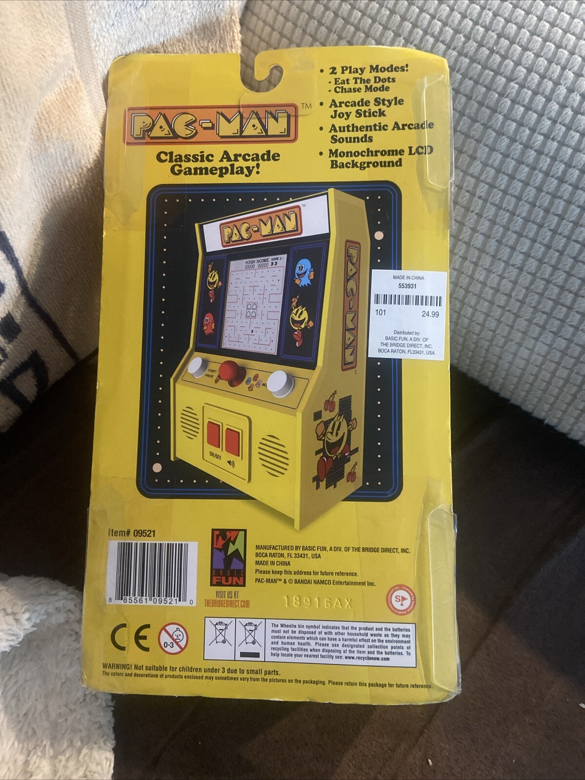 Pac-Man Classic Arcade Handheld Gameplay New In Box