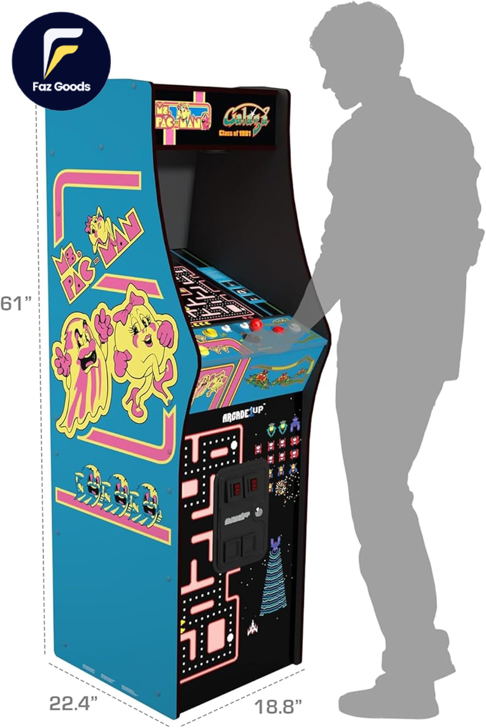 Arcade1Up Ms. Pac-Man Class of ’81 Deluxe Arcade Machine Gaming Cabinet