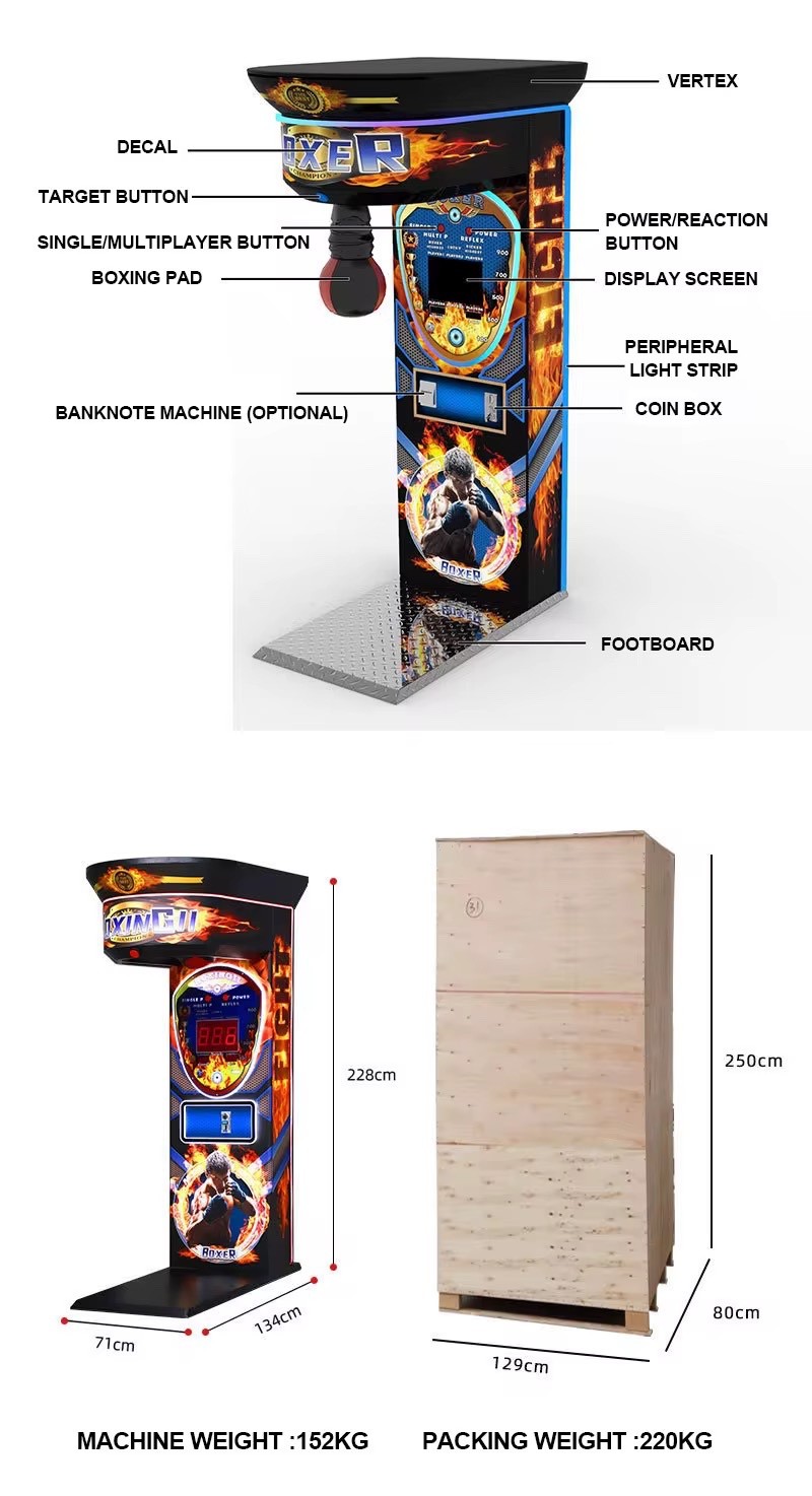 Arcade Boxer Machine BRAND NEW with Contactless pay