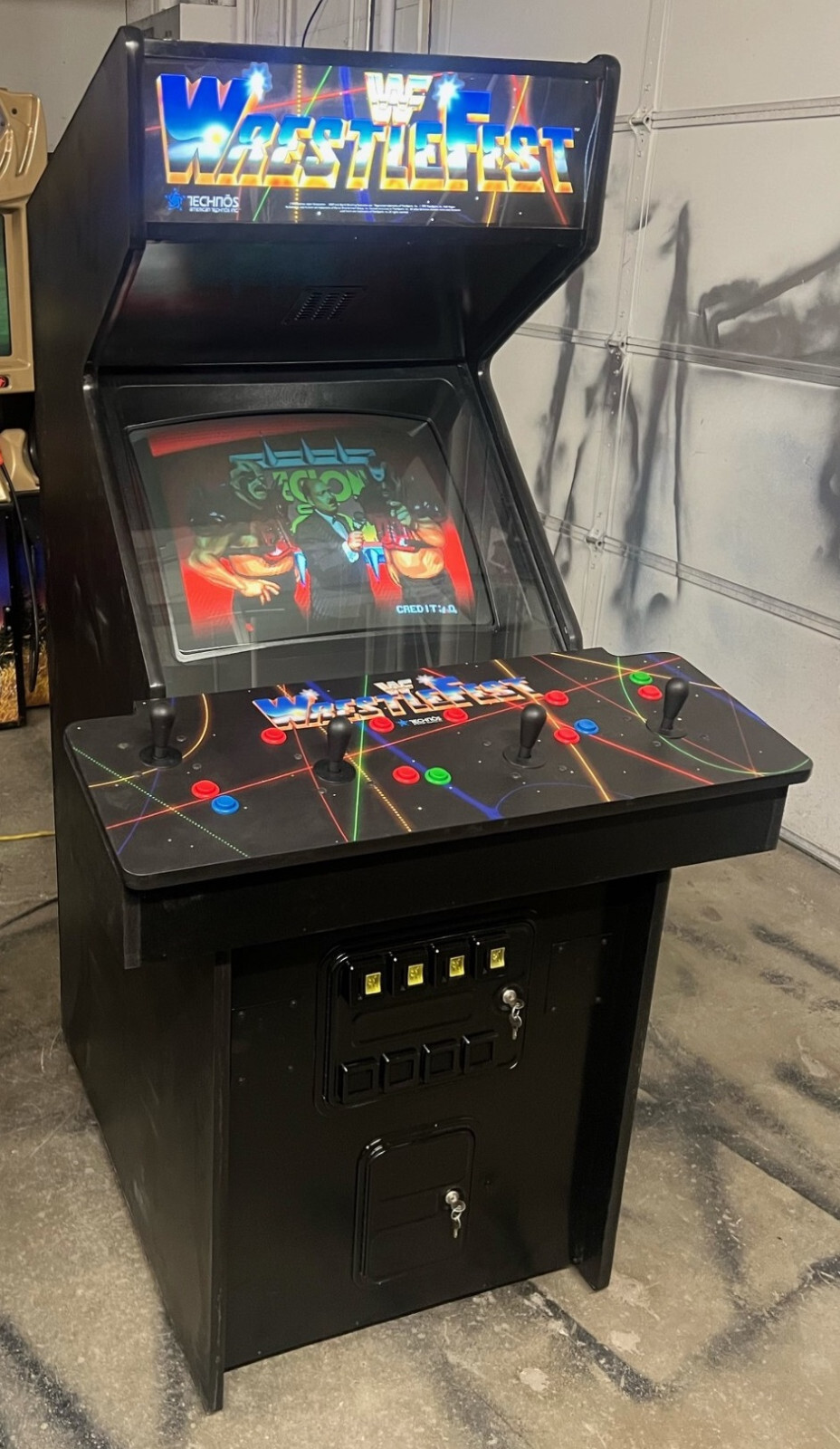 WRESTLEFEST ARCADE MACHINE by TECHNOS 1991 (Excellent Condition)