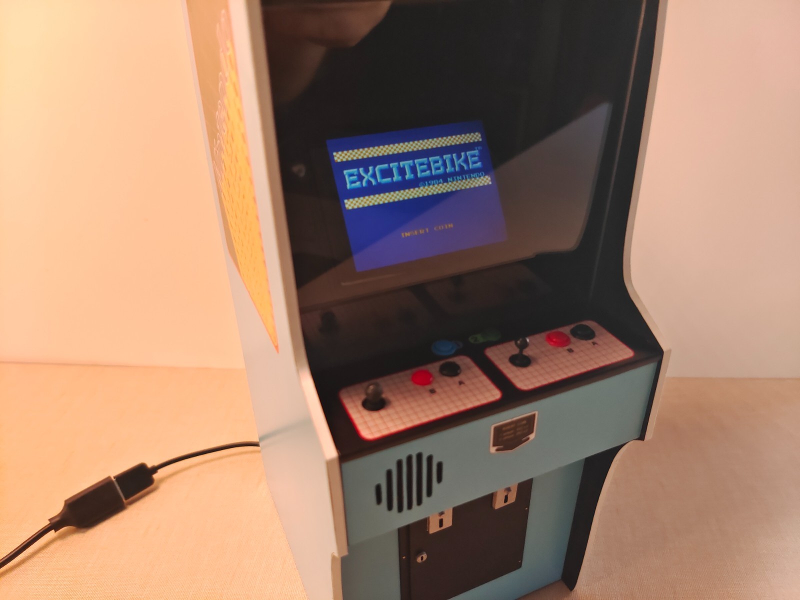 Excitebike 1/6 scale mini working arcade cabinet.