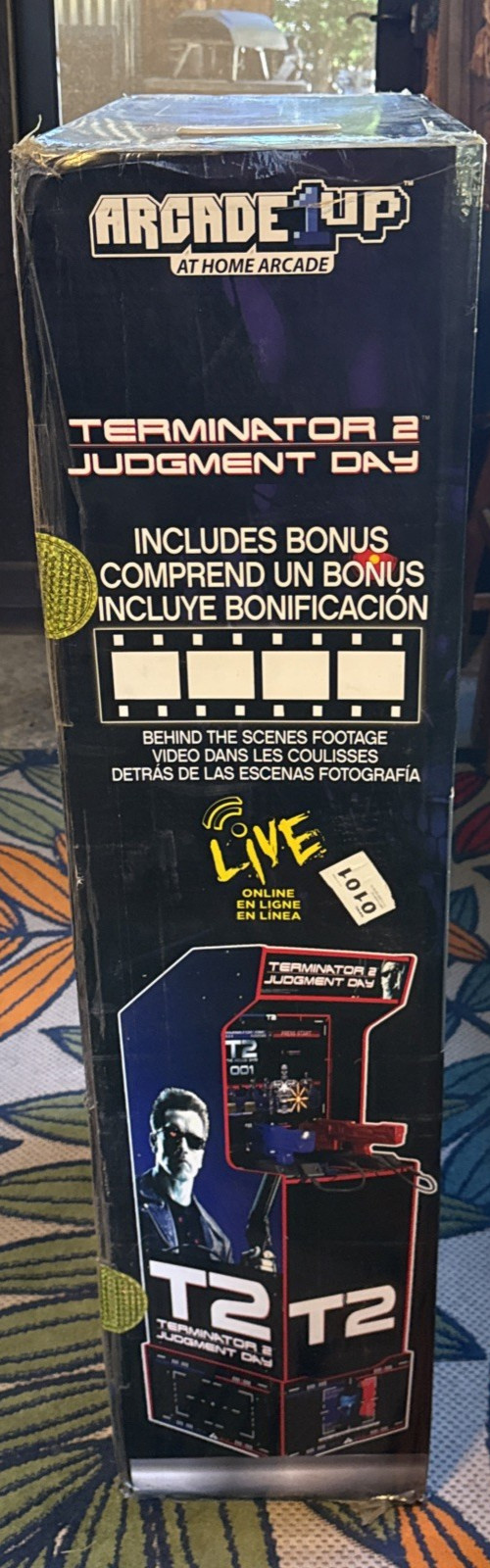 Arcade1UP Terminator 2: Judgement Day T2 Arcade Game Light-up Marque NEW Read