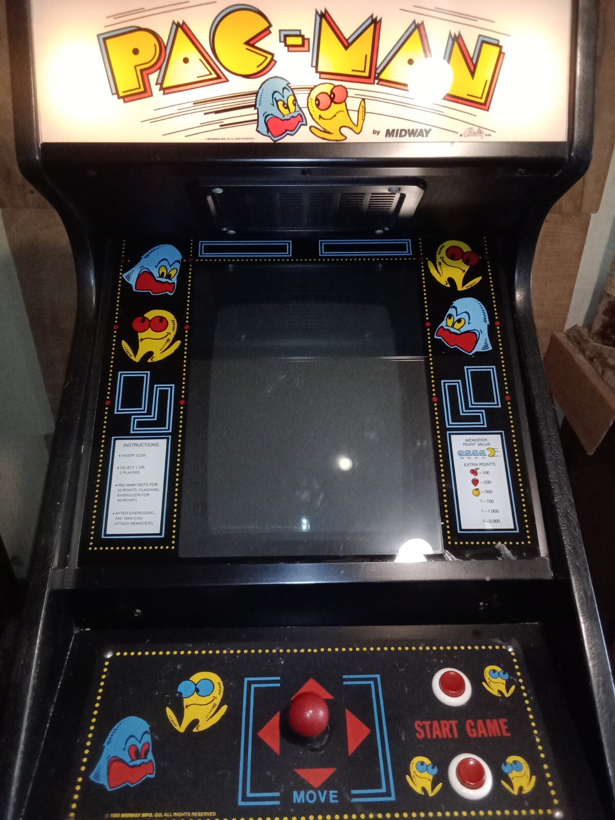 1980 Pacman mini cabaret arcade game, Midway, Namco, original, collectors