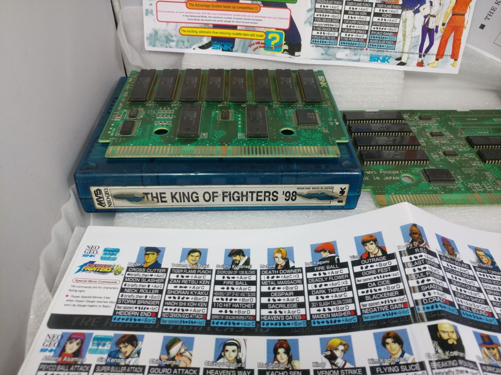 The King of Fighters 98 MVS SNK Cart Original Arcade Video Game Japan