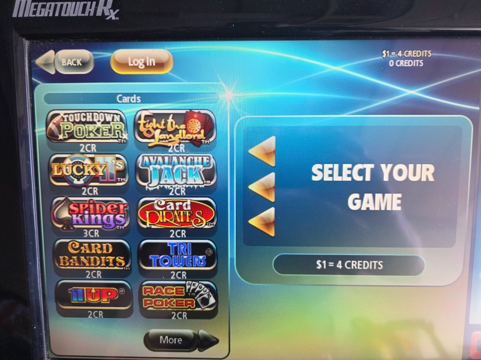 MEGATOUCH MEGA TOUCH RX ION 2011 COMMERCIAL VIDEO ARCADE GAME