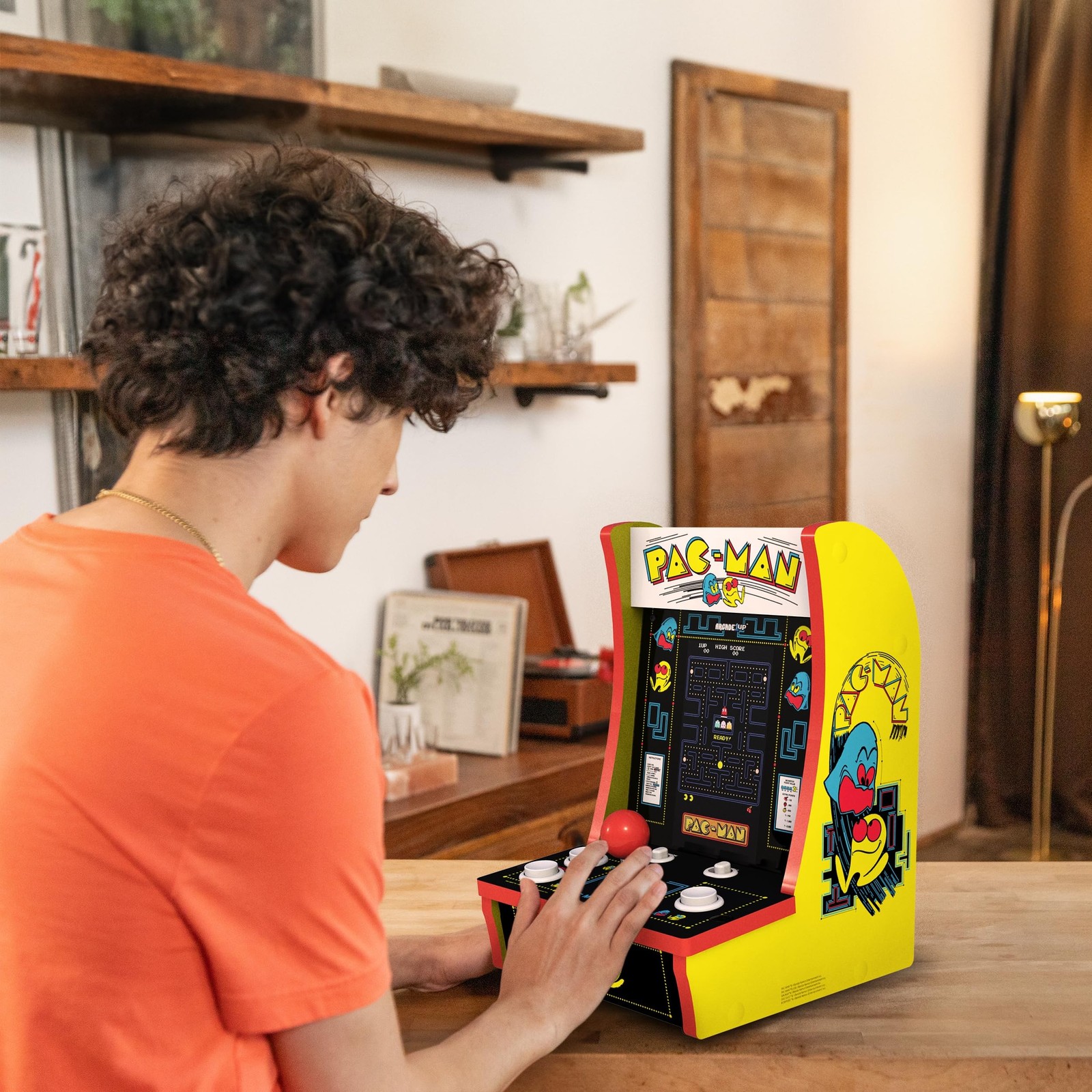 Arcade1Up Pac-Man Countercade Countertop Arcade Machine with 3 Retro Games, 7…