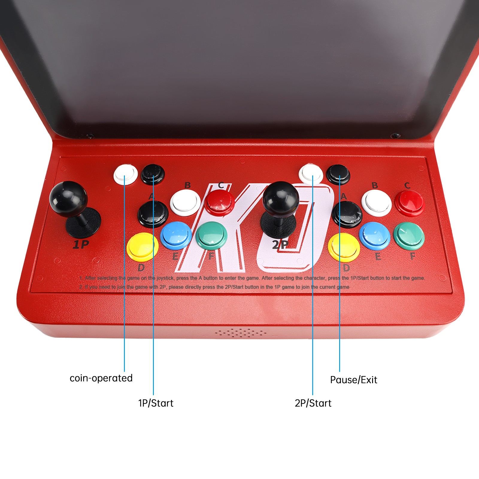 17-inch 23000 Games in 1 Box Arcade Game Console Fit PC 2-4 Players Online Game