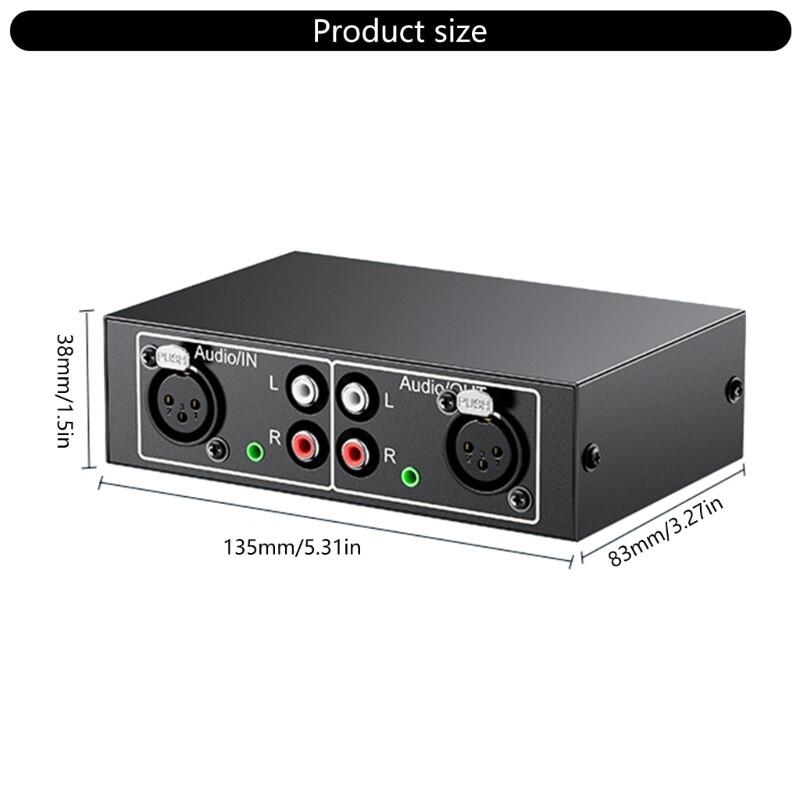 HiFi Stereo Audios Splitter Box 4 in 1 Out Bidirectional Noiseless RCAs LR
