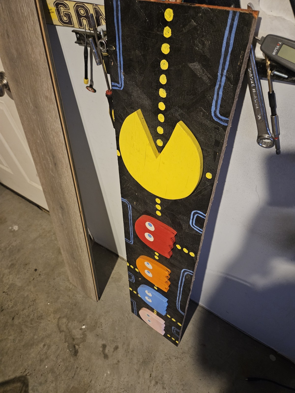 PAC MAN ARCADE GAME WOOD SIGNAGE COOL VINTAGE ART CLASSIC