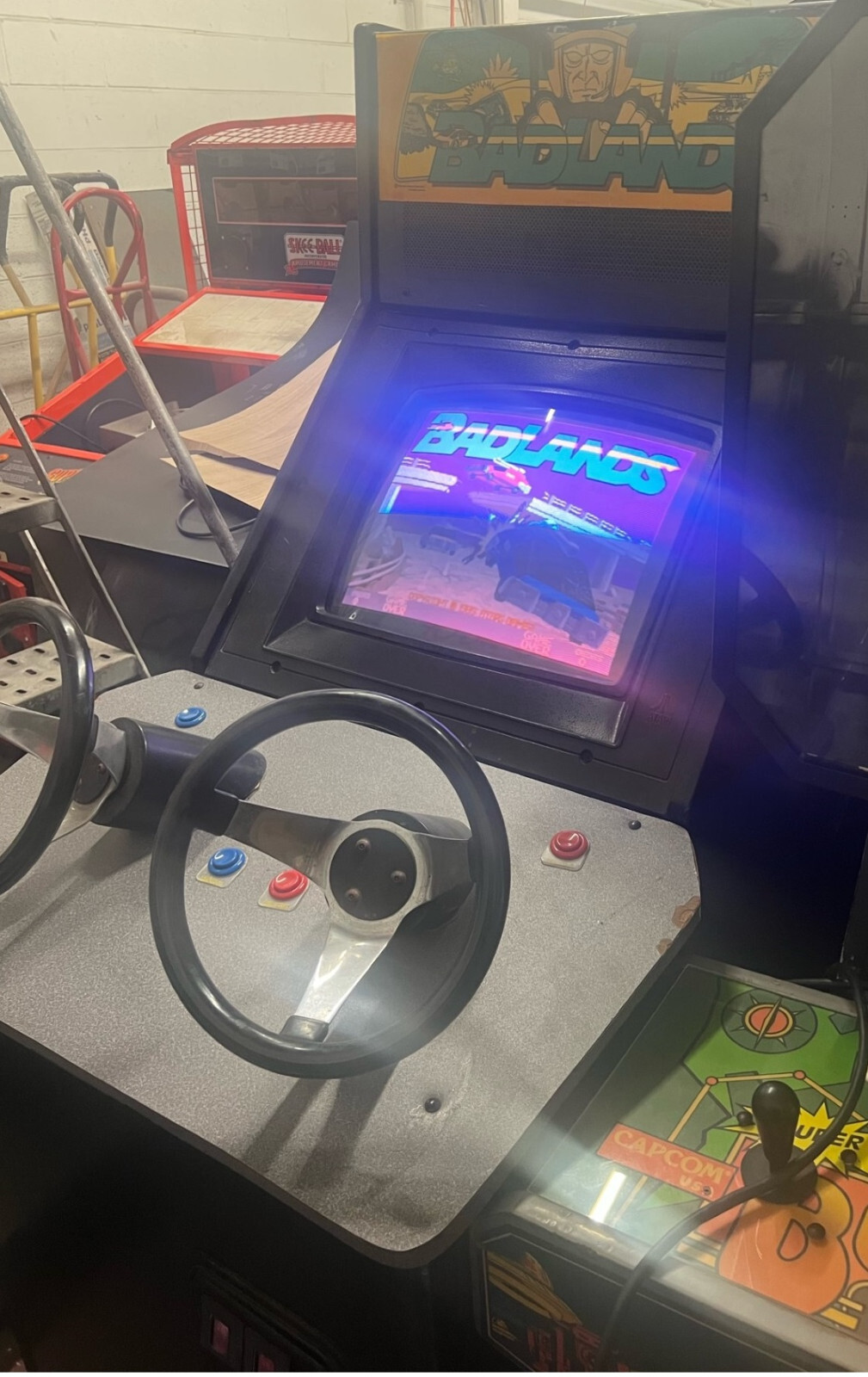 BADLANDS ARCADE MACHINE by ATARI 1989 (Great Condition) *RARE*