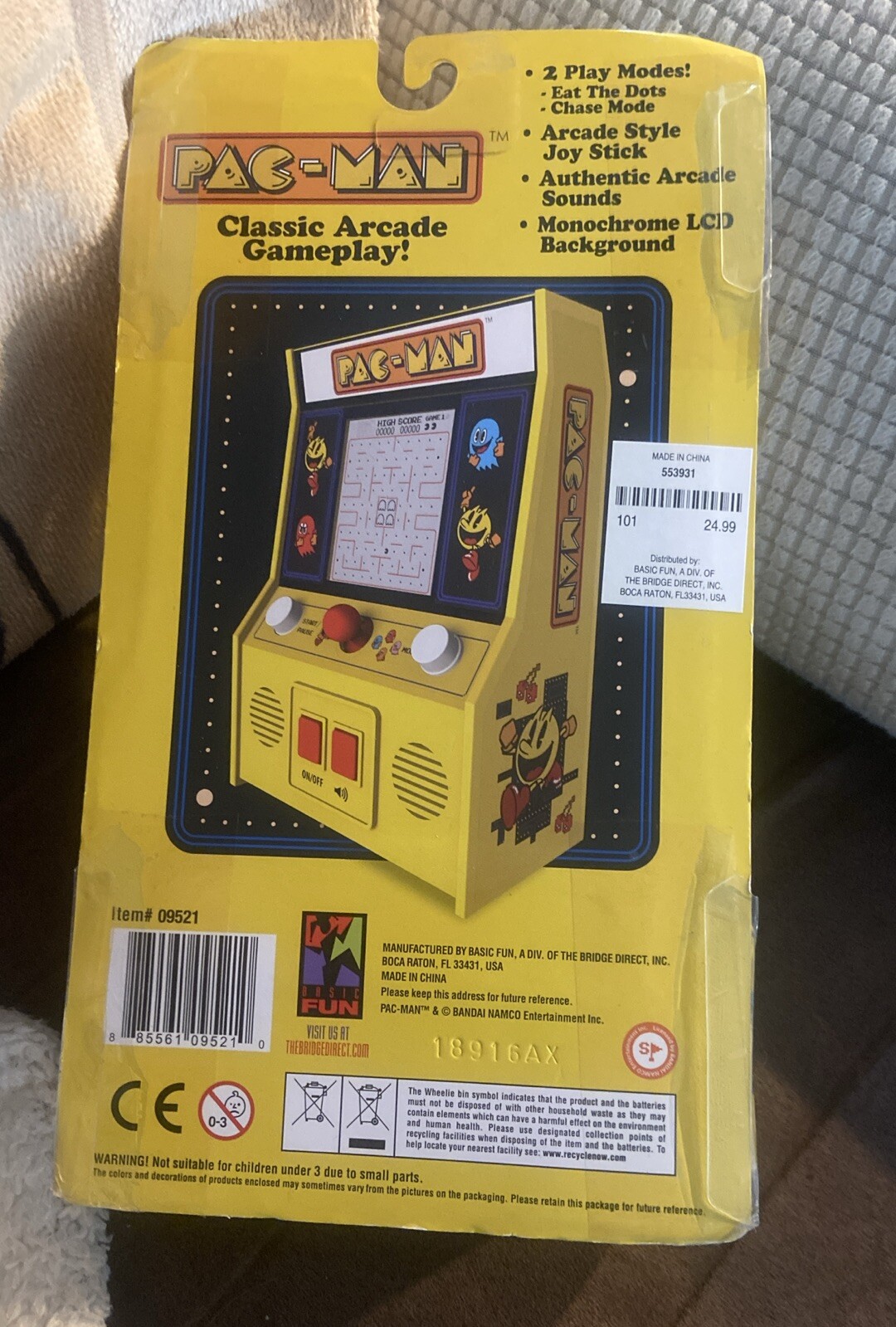 Pac-Man Classic Arcade Handheld Gameplay New In Box