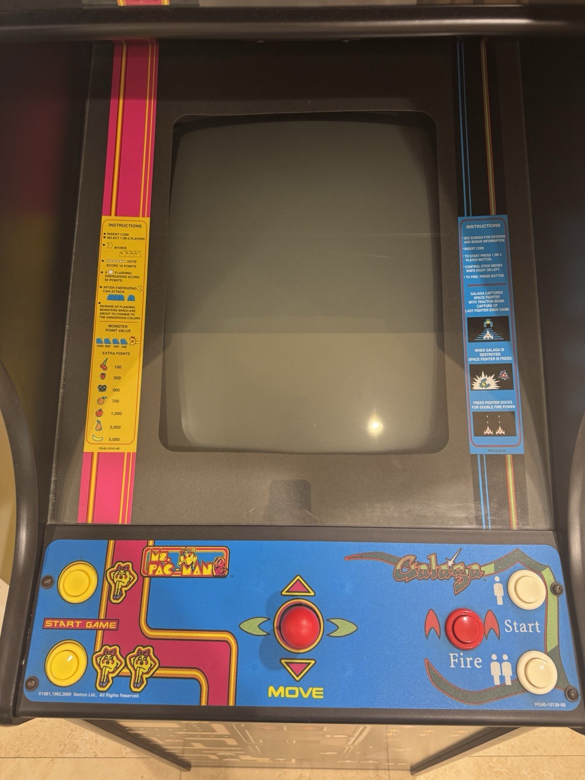 Original NAMCO 20 YEAR REUNION MS PACMAN GALAGA CLASS OF 1981!!