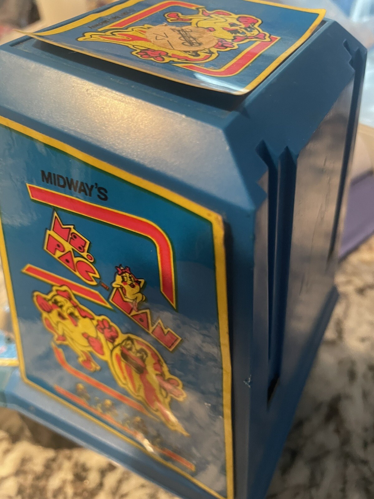 Vintage 1981 Ms. PAC-MAN Mini Tabletop Arcade Video Game Rare Coleco USED Works!