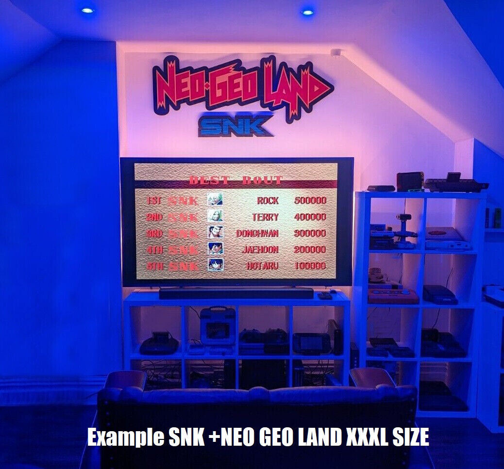READ INFO – Neo Geo Logo Poster in Wood – Wall Display – aes mvs cd cz snk