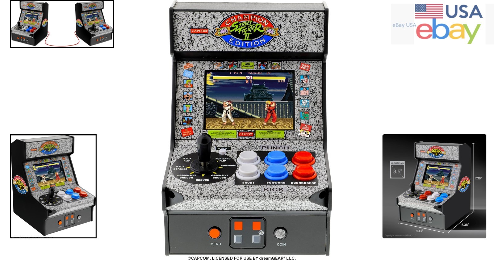 Electronic Mini Arcade: Street Fighter 2 Champion Edition with USB Power Option