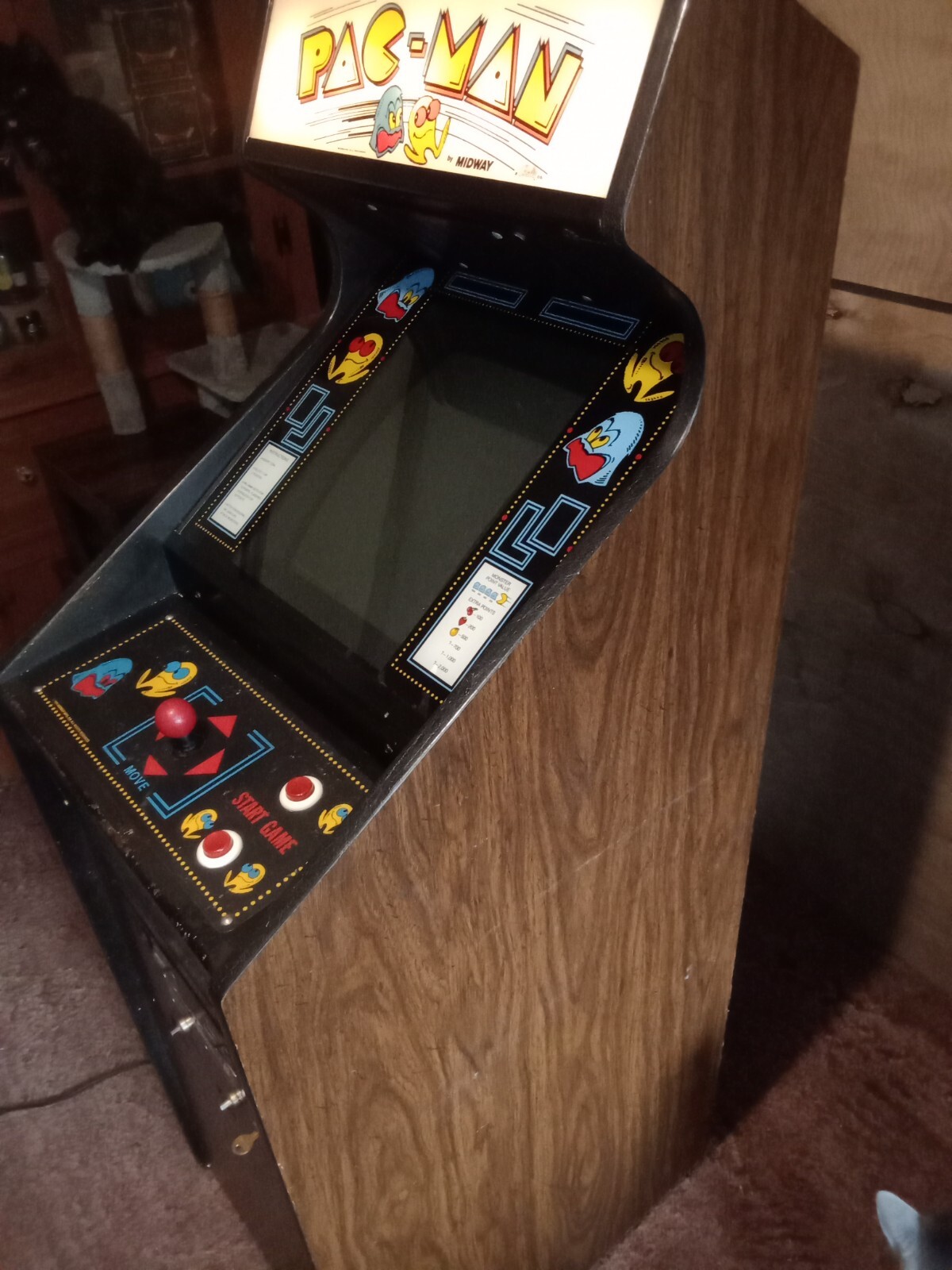 1980 Pacman mini cabaret arcade game, Midway, Namco, original, collectors