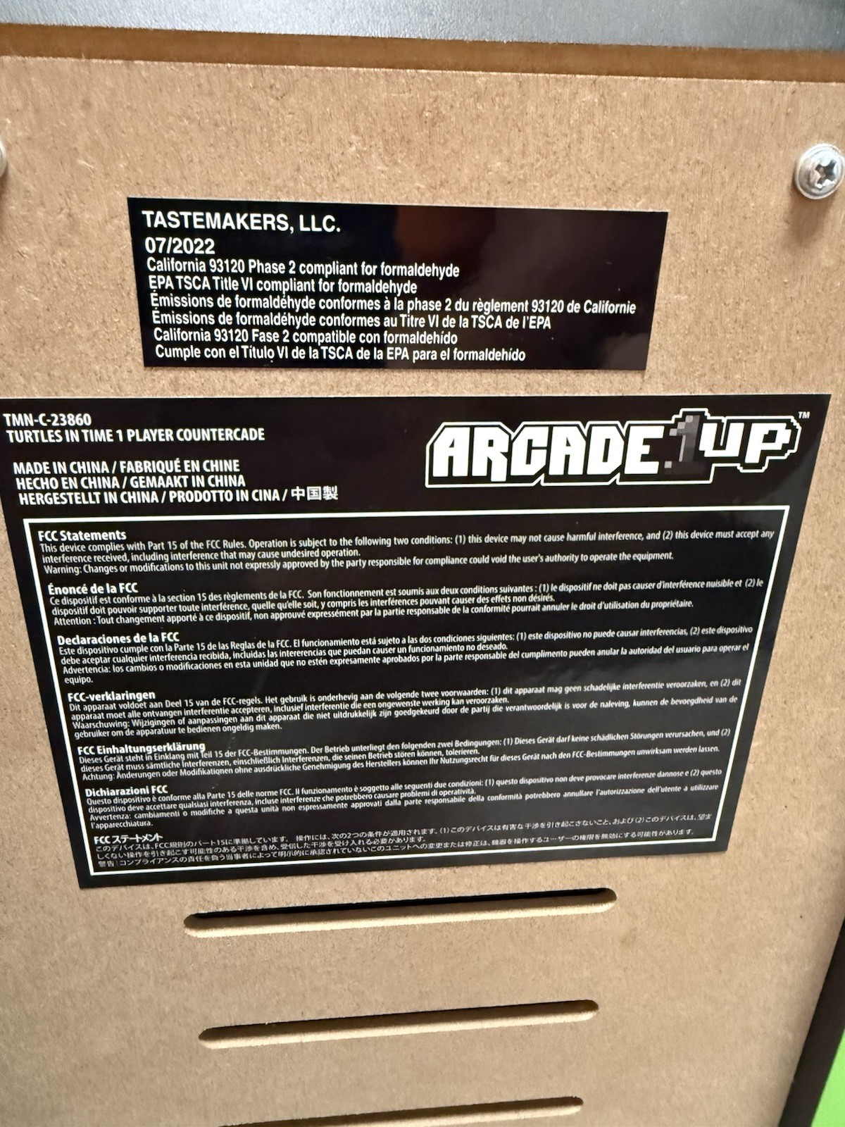 Arcade1Up Teenage Mutant Ninja Turtles Turtles in Time Arcade 16″ TABLE TOP