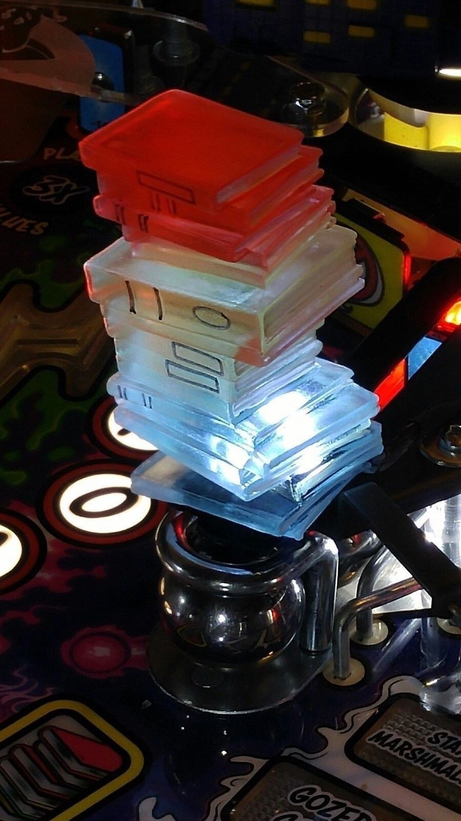 Ghostbusters Glowing Symetrically Stacked Colored Books