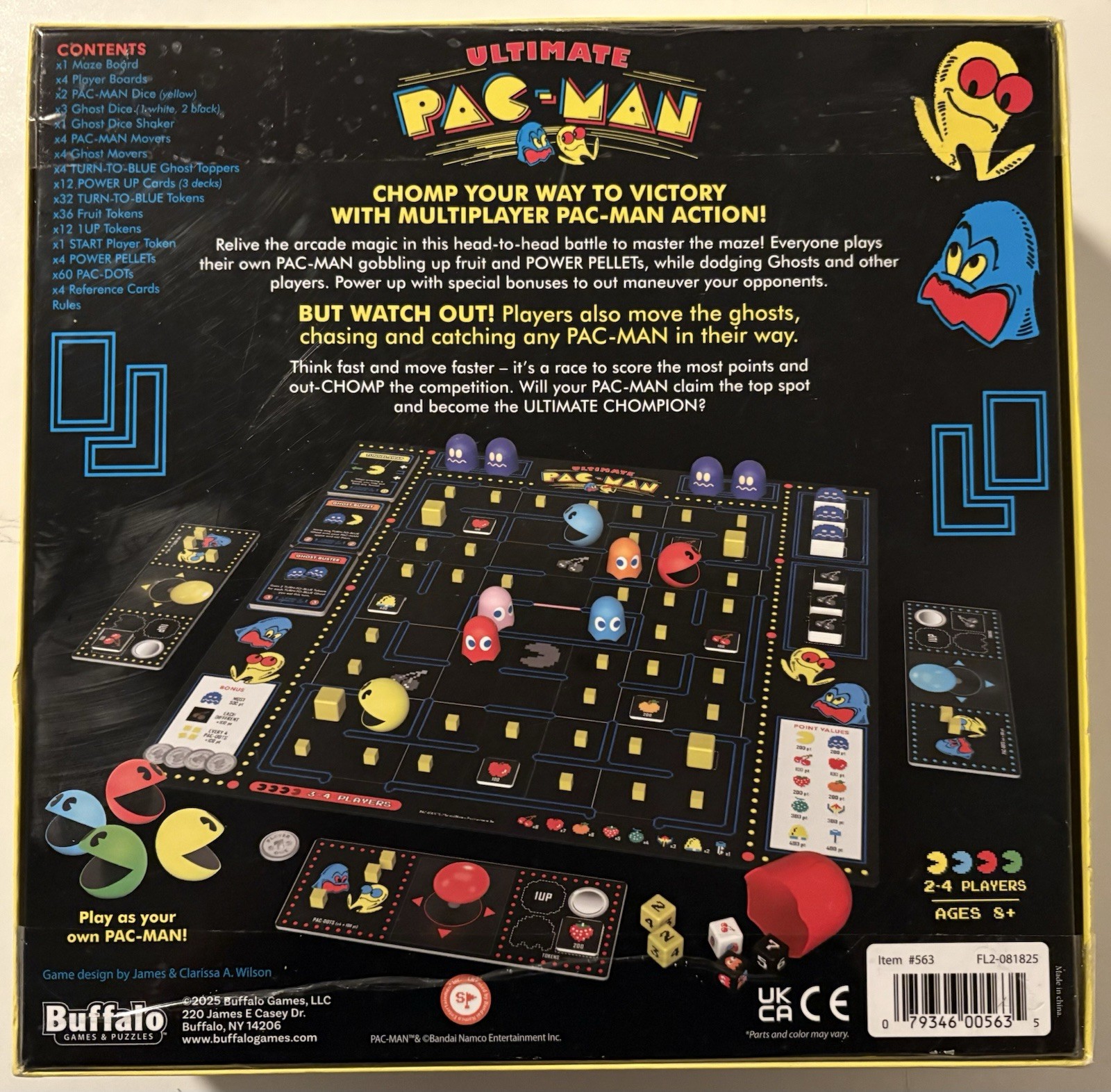Buffalo Games Ultimate PAC-MAN Board Game 45th Anniversary Complete Tested
