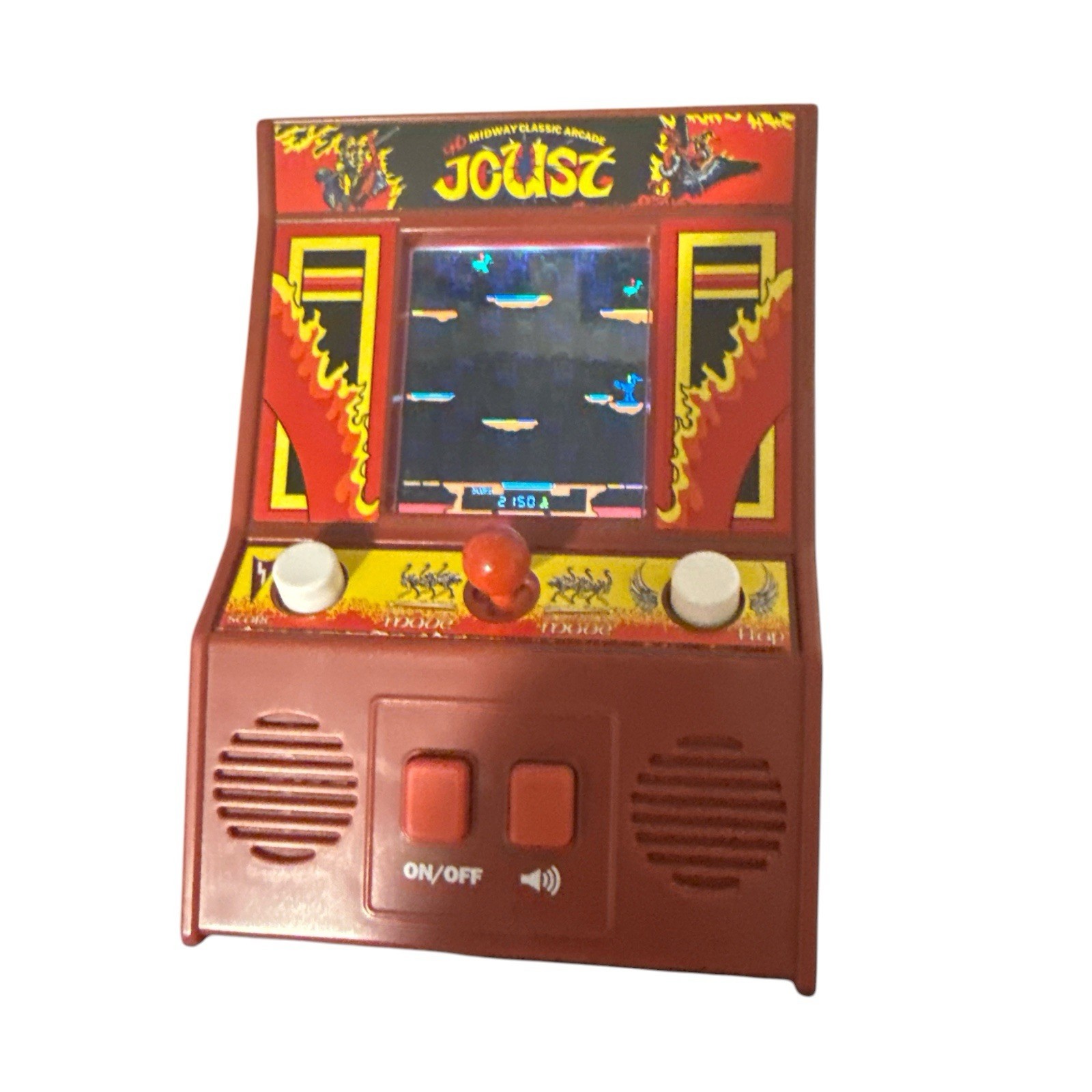 JOUST Midway Classic Arcade Mini System Handheld Video Game RED WORKS TESTED