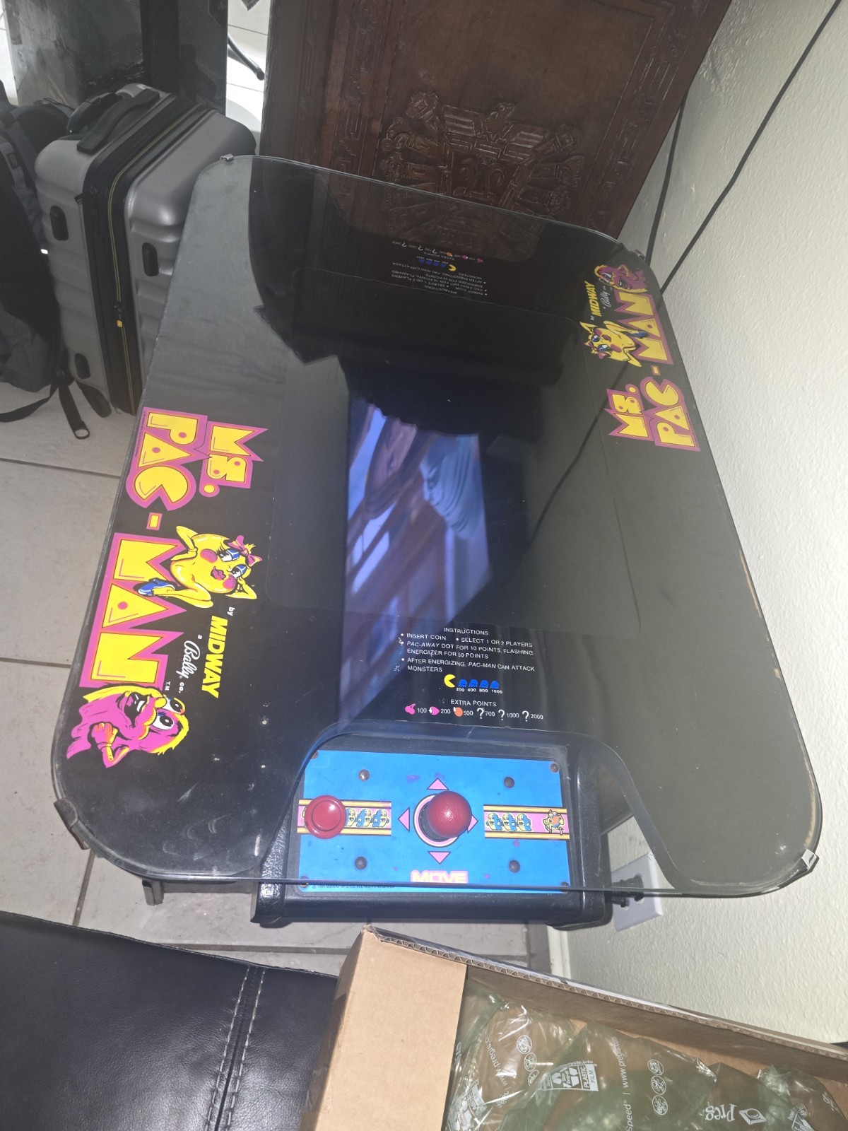 MS PAC-MAN Original Cocktail Table Video Arcade Game