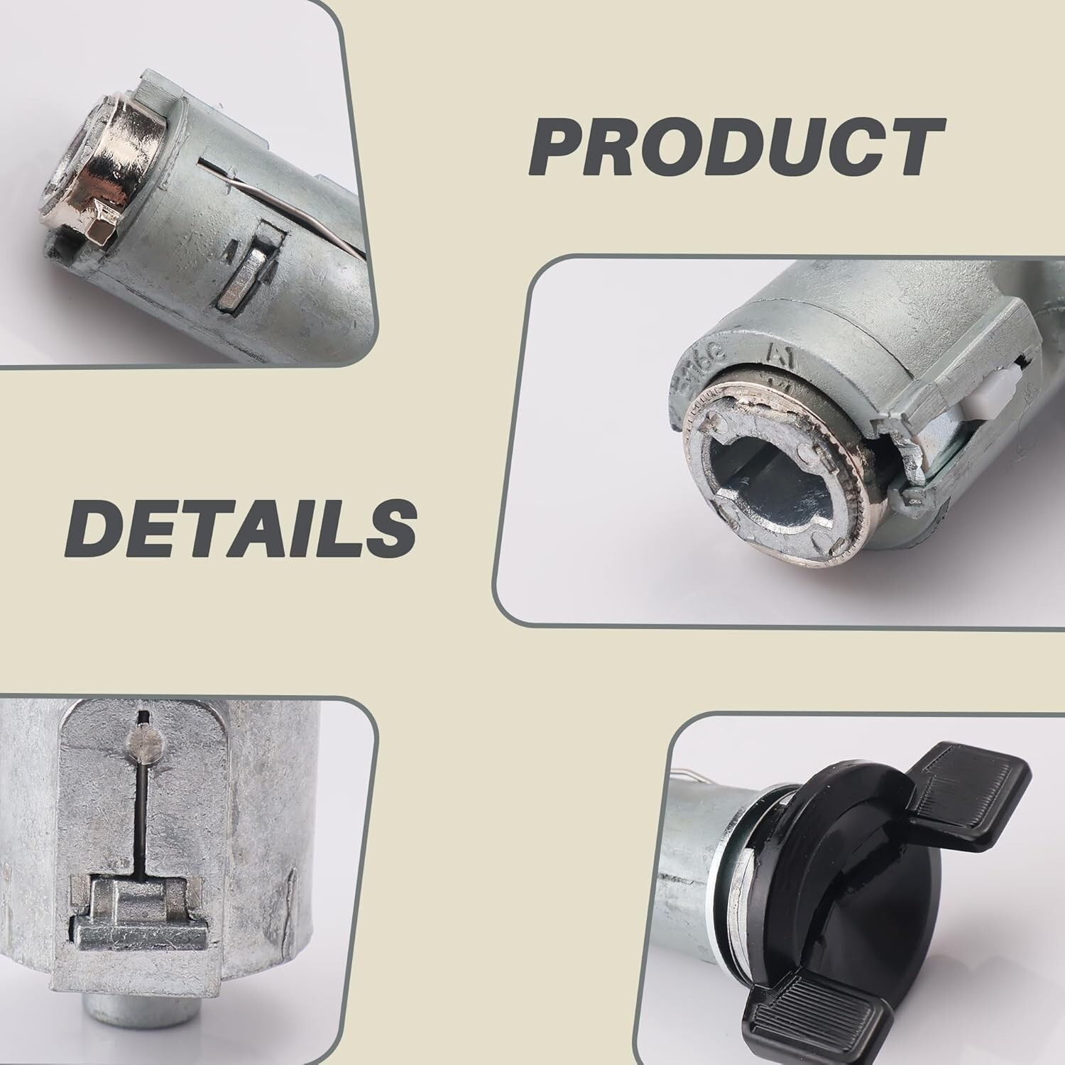 Ignition Switch Lock Cylinder & Door Lock Cylinder Set Compatible with Chevy