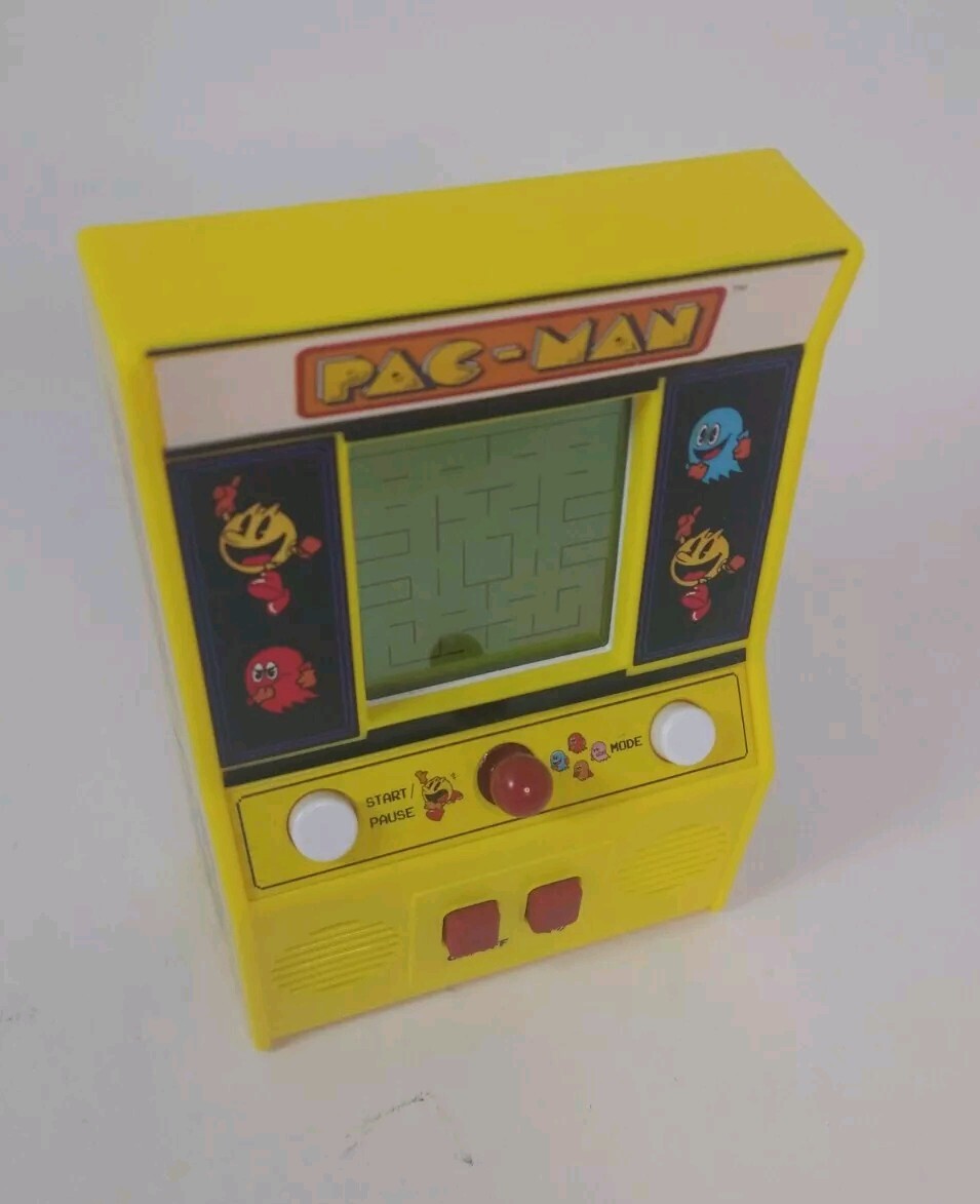 Pac-Man Mini Arcade Handheld Game Pacman Machine Yellow Tested Works Great Shape